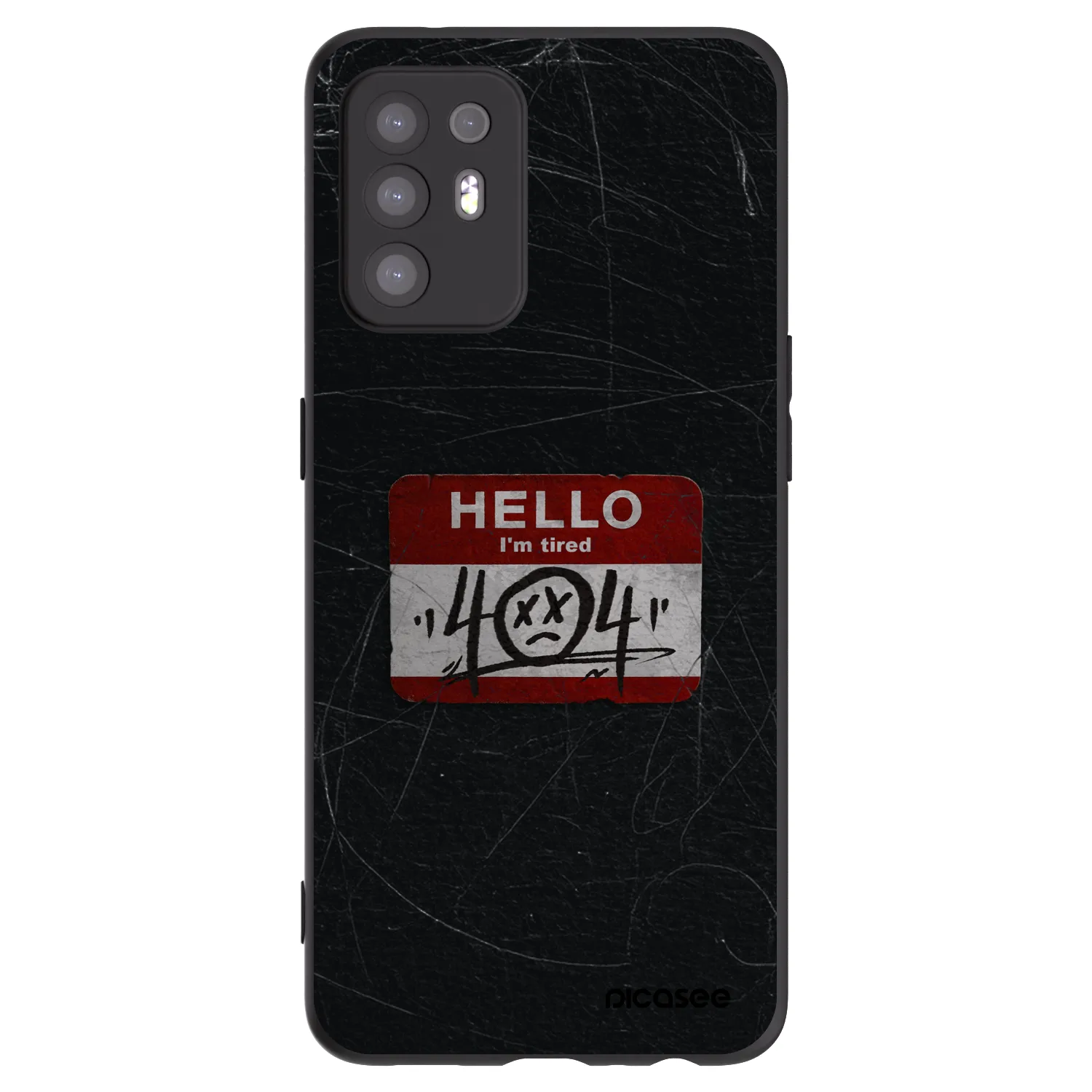 Picasee crna silikonska maskica za OPPO A94 5G - HELLO 404