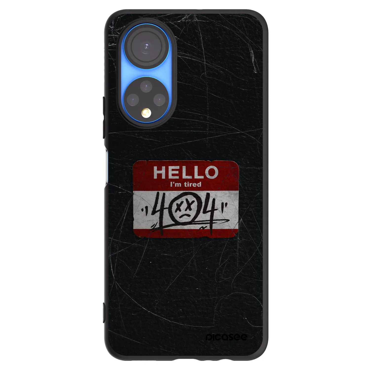 Picasee crna silikonska maskica za Honor X7 - HELLO 404