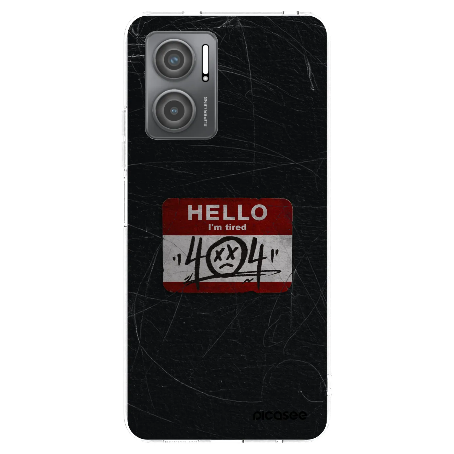 Picasee silikonska prozirna maskica za Xiaomi Redmi 10 5G - HELLO 404