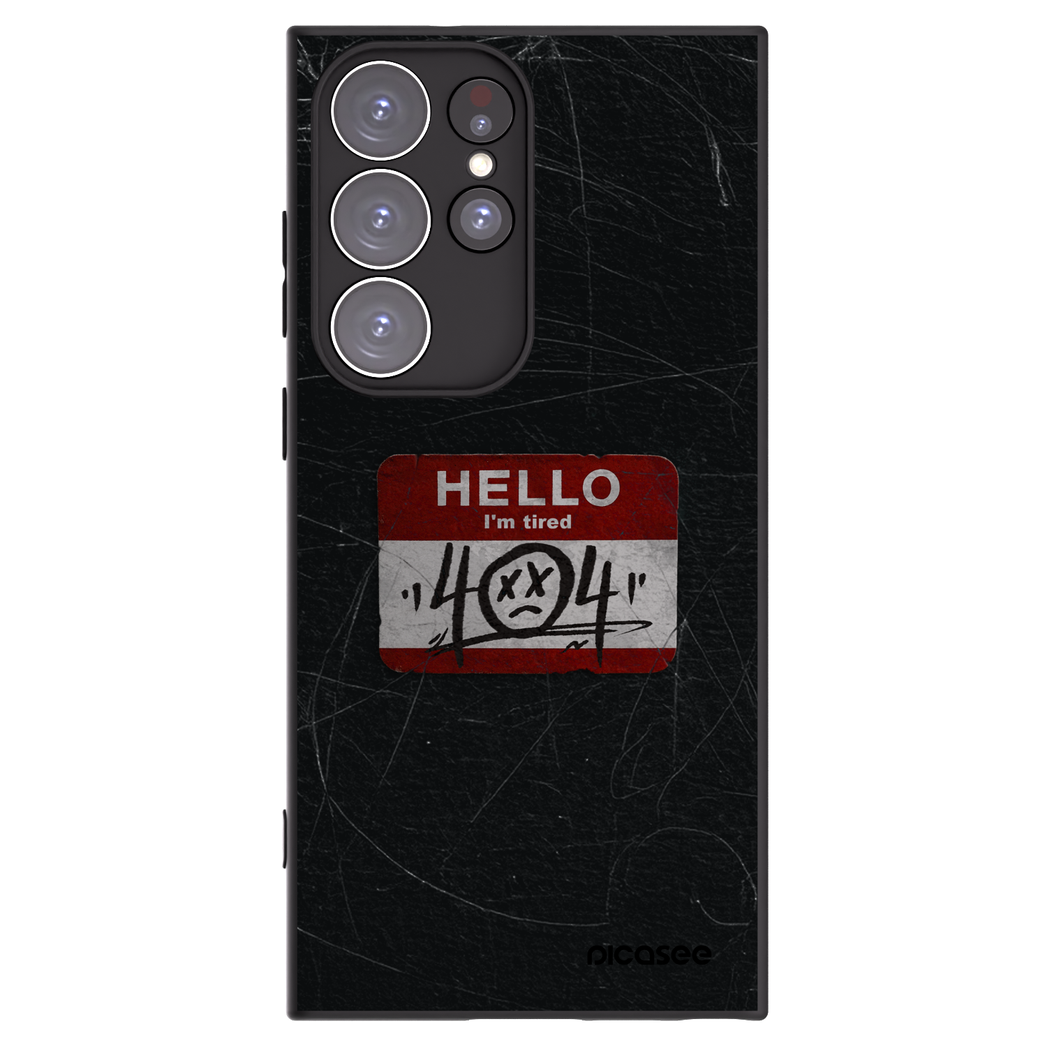 Picasee crna silikonska maskica za Samsung Galaxy S23 Ultra 5G - HELLO 404