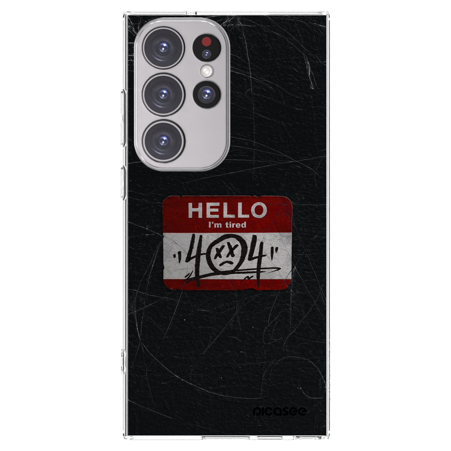 Picasee silikonska prozirna maskica za Samsung Galaxy S23 Ultra 5G - HELLO 404