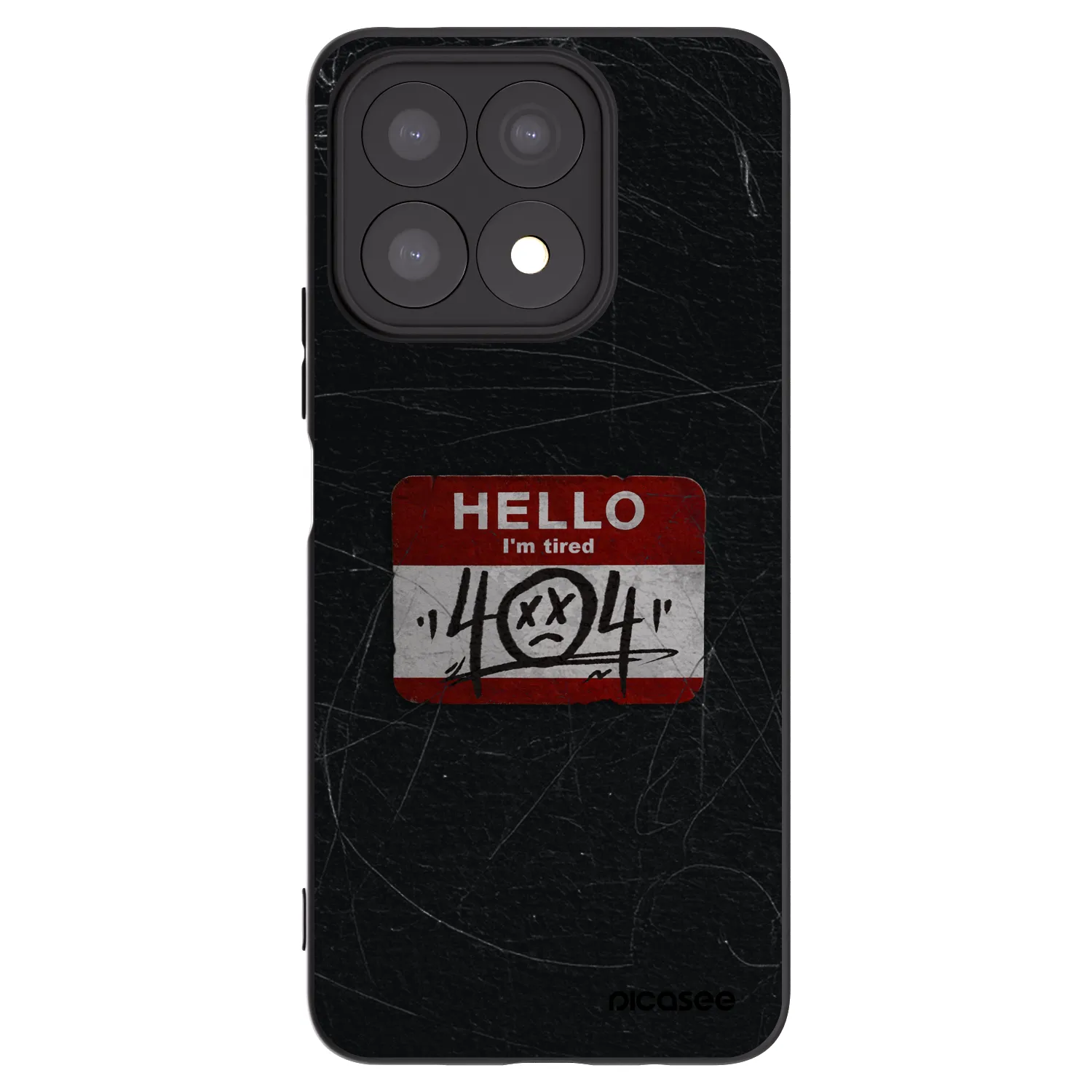 Picasee crna silikonska maskica za Honor X8a - HELLO 404