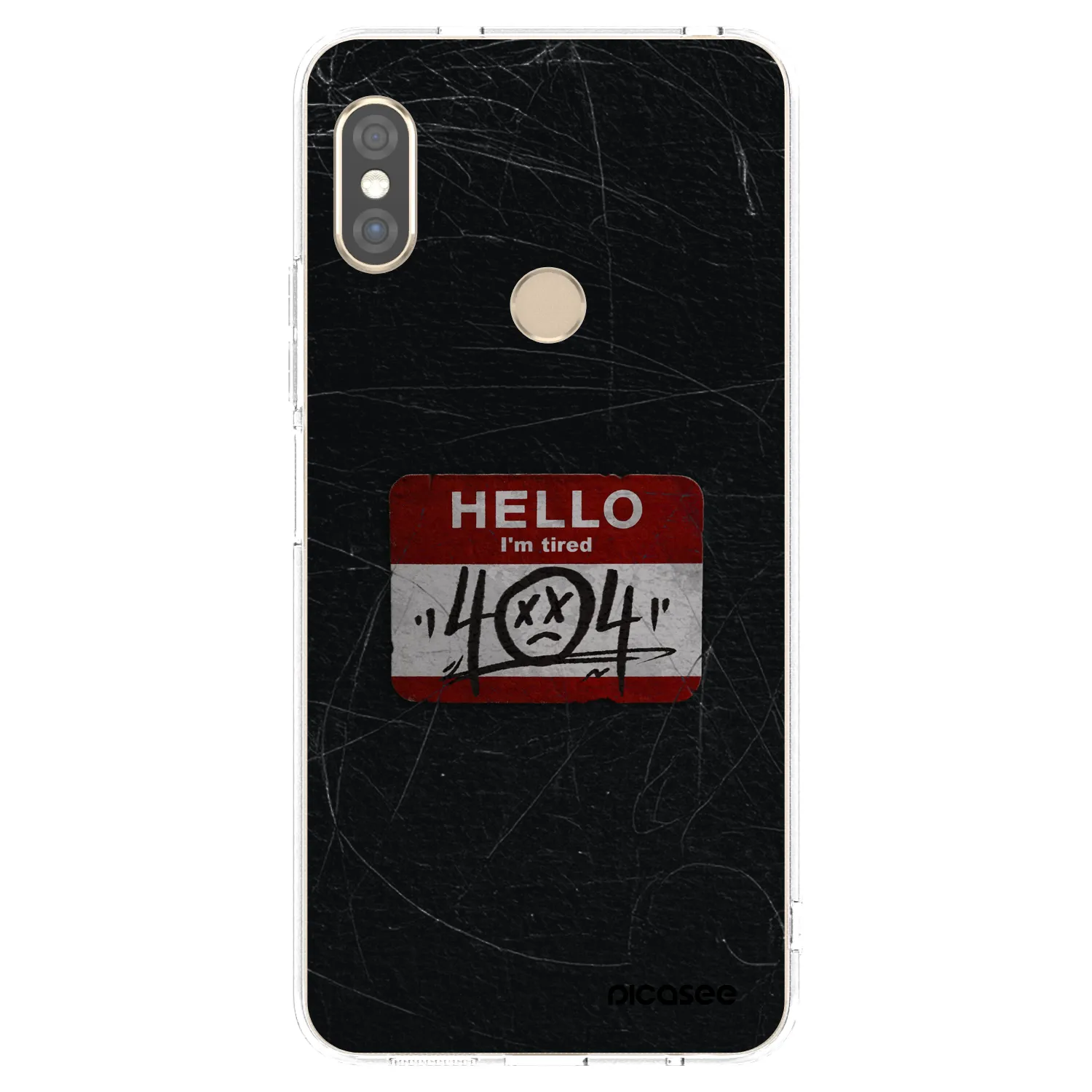 Picasee silikonska prozirna maskica za Xiaomi Redmi Note 5 Global - HELLO 404