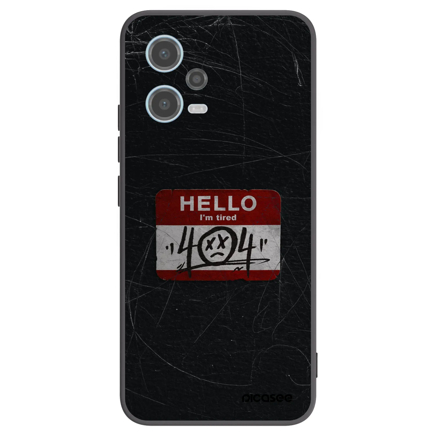 Picasee crna silikonska maskica za Xiaomi Redmi Note 12 5G - HELLO 404