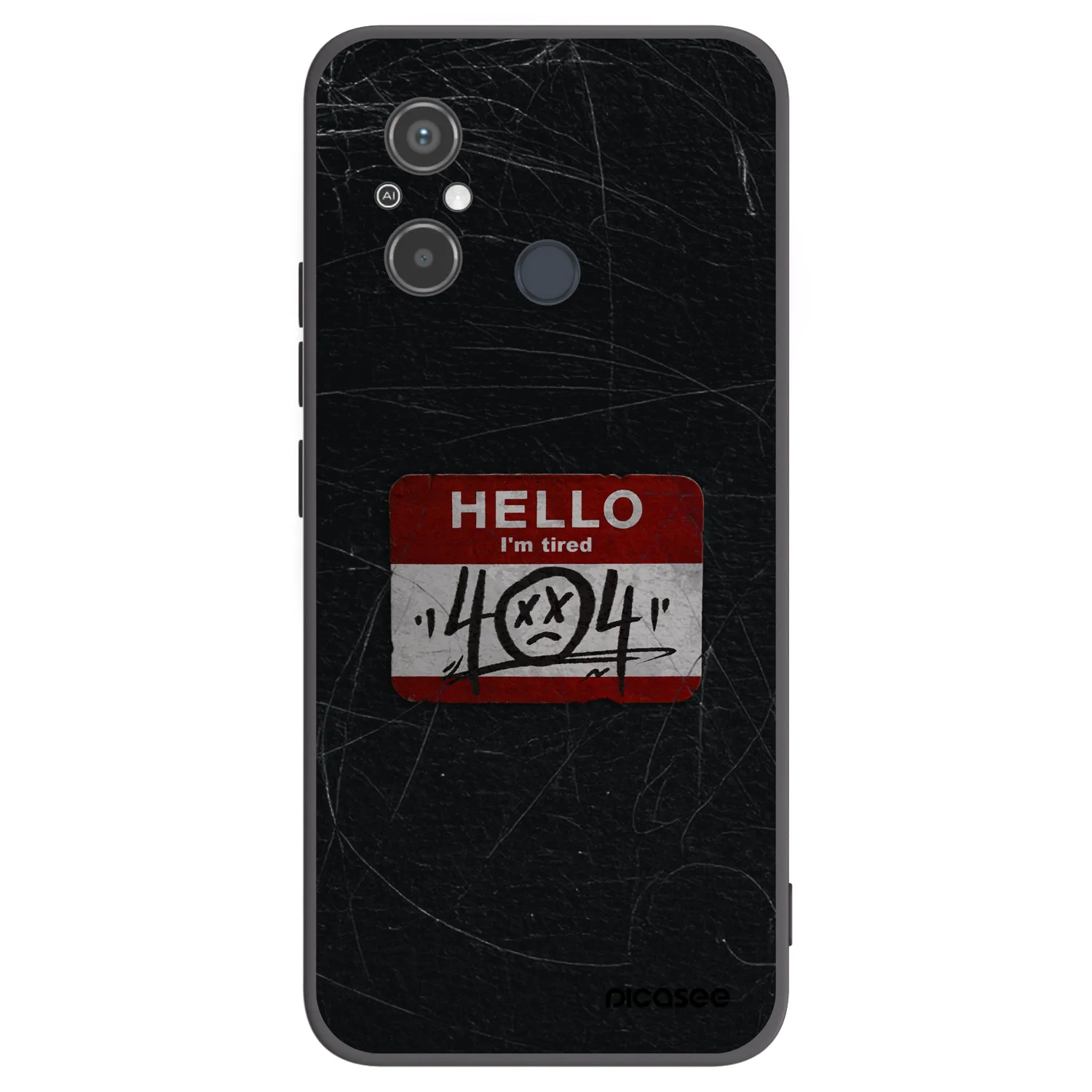 Picasee crna silikonska maskica za Xiaomi Redmi 12C - HELLO 404