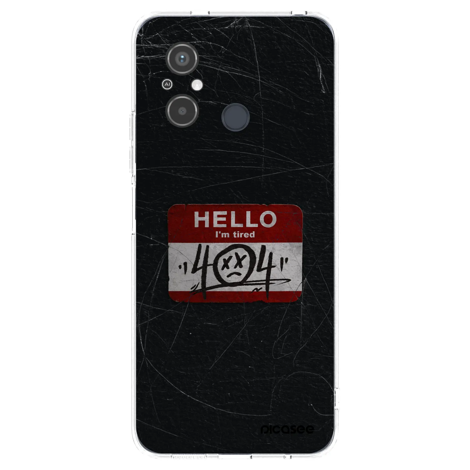 Picasee silikonska prozirna maskica za Xiaomi Redmi 12C - HELLO 404