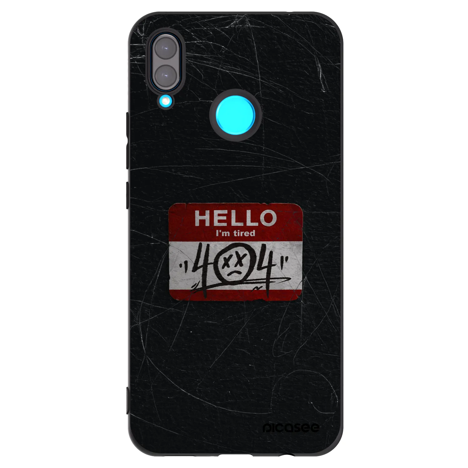Picasee crna silikonska maskica za Huawei Nova 3 - HELLO 404