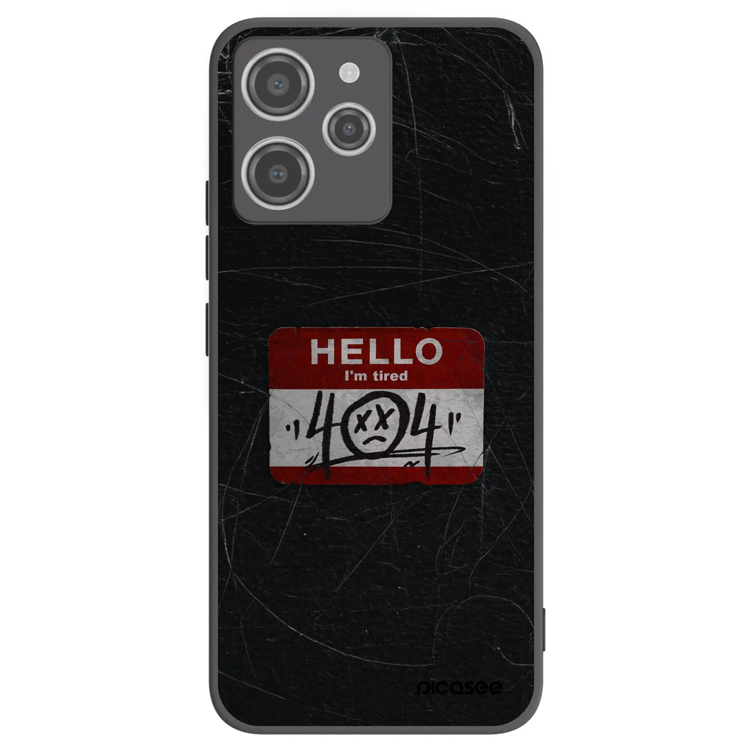 Picasee crna silikonska maskica za Xiaomi Redmi 12 4G - HELLO 404