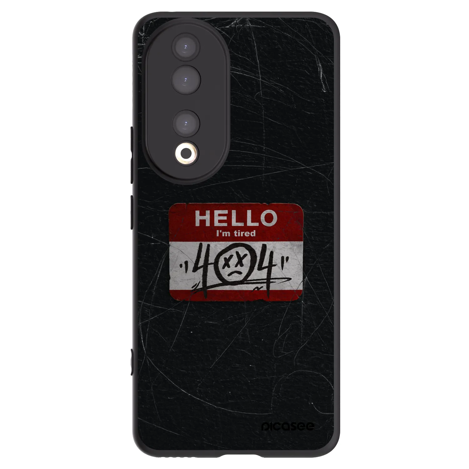 Picasee crna silikonska maskica za Honor 90 5G - HELLO 404
