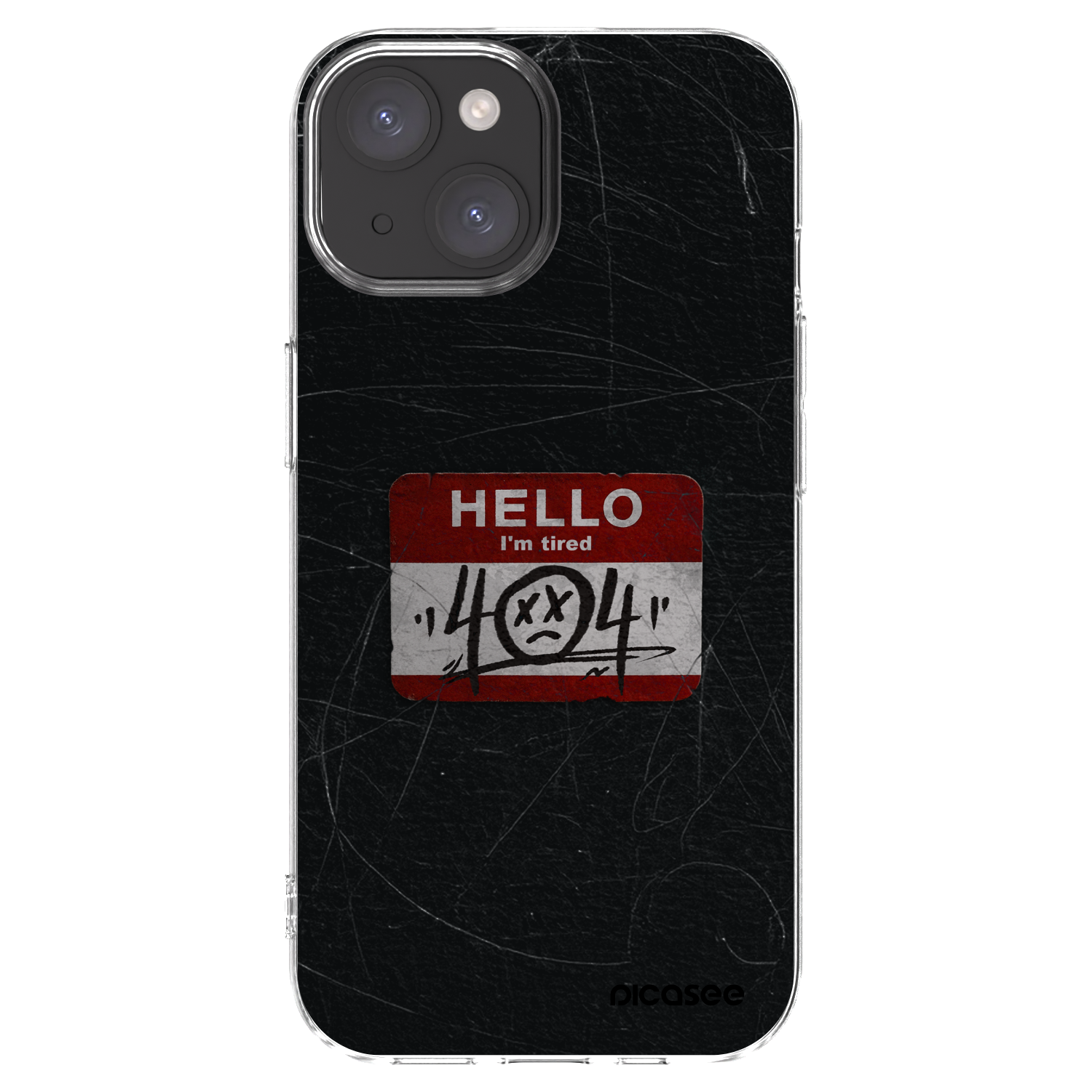 Picasee silikonska prozirna maskica za Apple iPhone 15 - HELLO 404