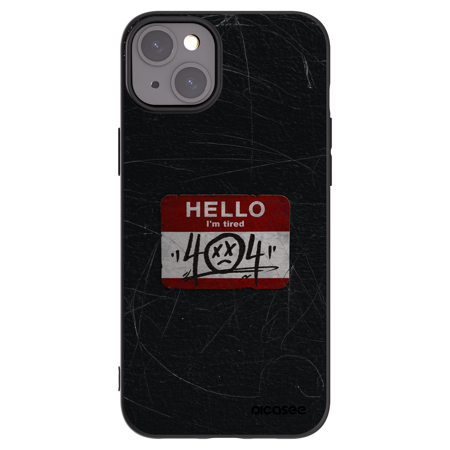 Picasee crna silikonska maskica za Apple iPhone 15 Plus - HELLO 404