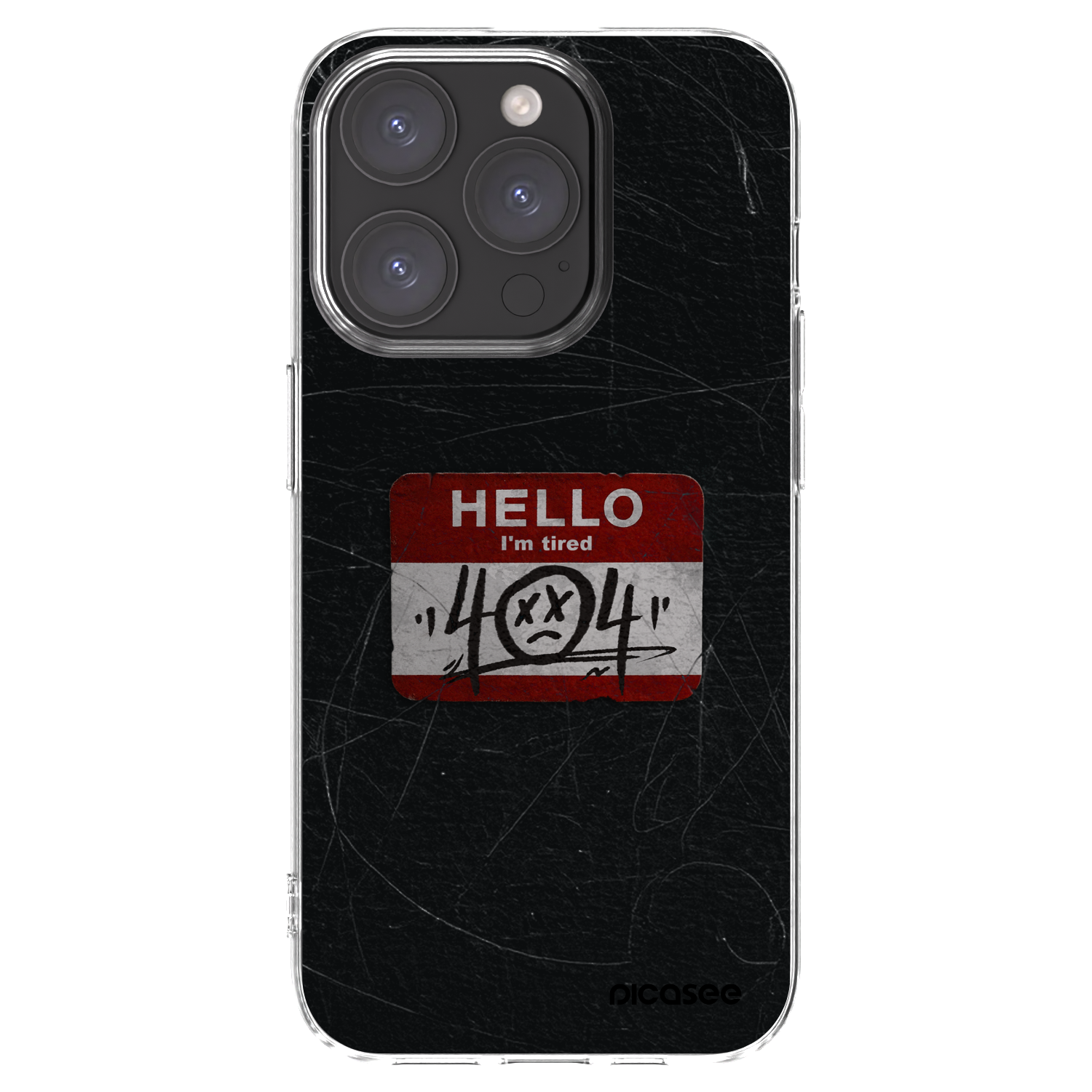 Picasee silikonska prozirna maskica za Apple iPhone 15 Pro - HELLO 404