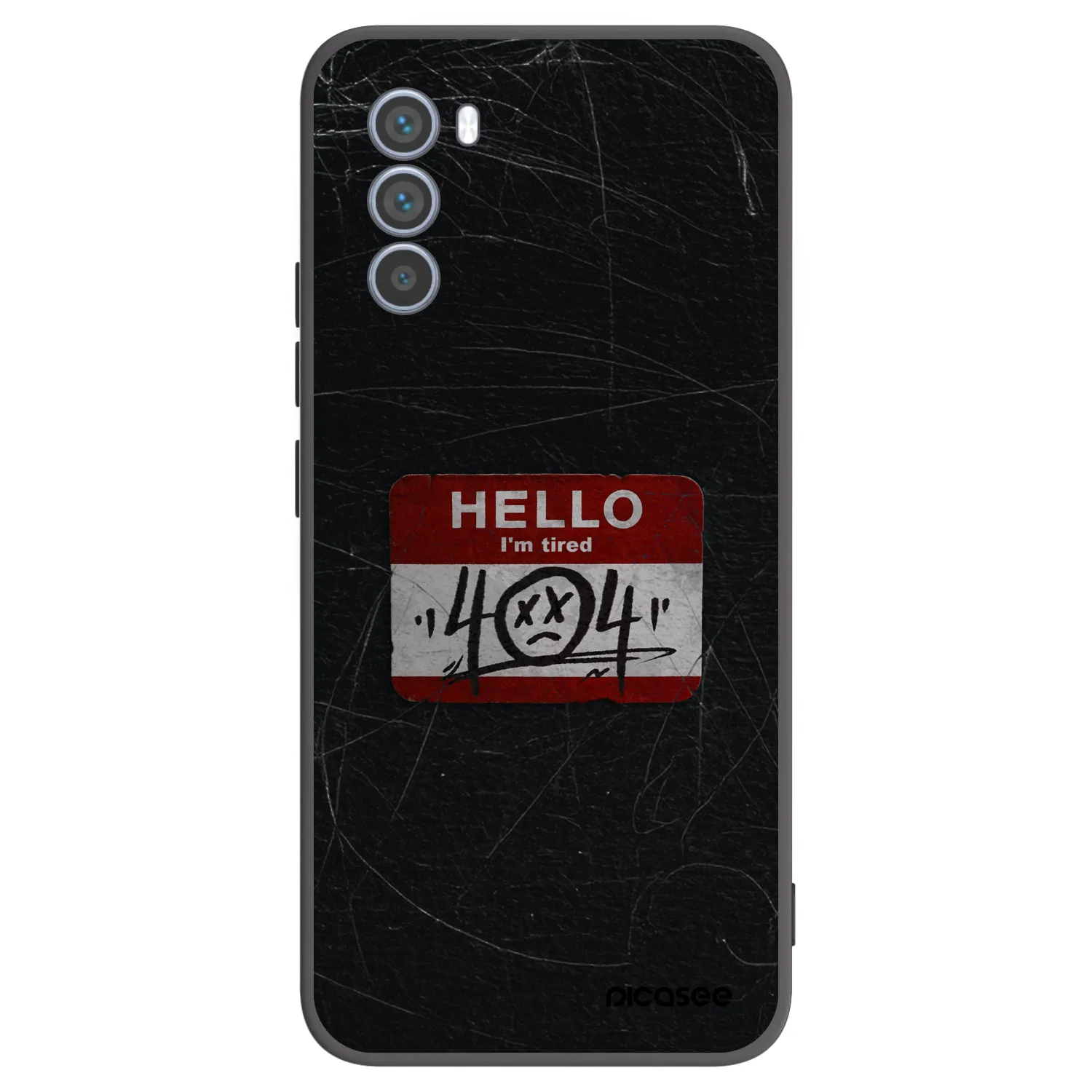 Picasee crna silikonska maskica za Motorola Moto G62 - HELLO 404