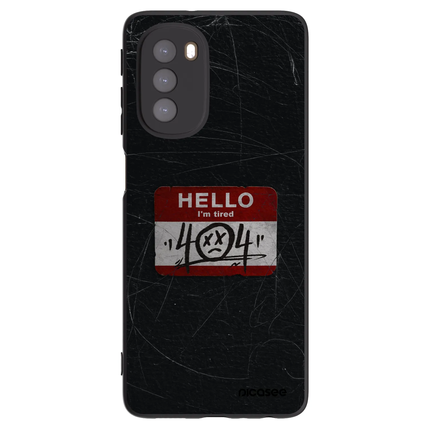 Picasee crna silikonska maskica za Motorola Moto G51 - HELLO 404