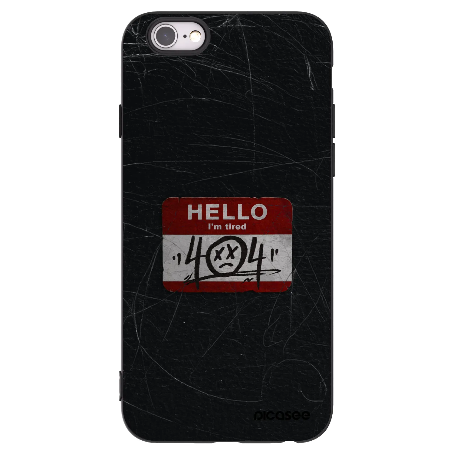 Picasee crna silikonska maskica za Apple iPhone 6/6S - HELLO 404