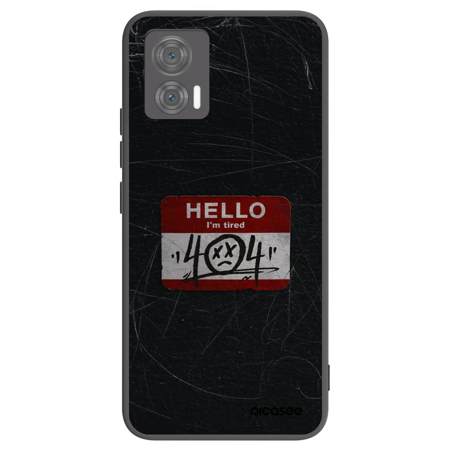 Picasee crna silikonska maskica za Motorola Edge 30 Neo - HELLO 404