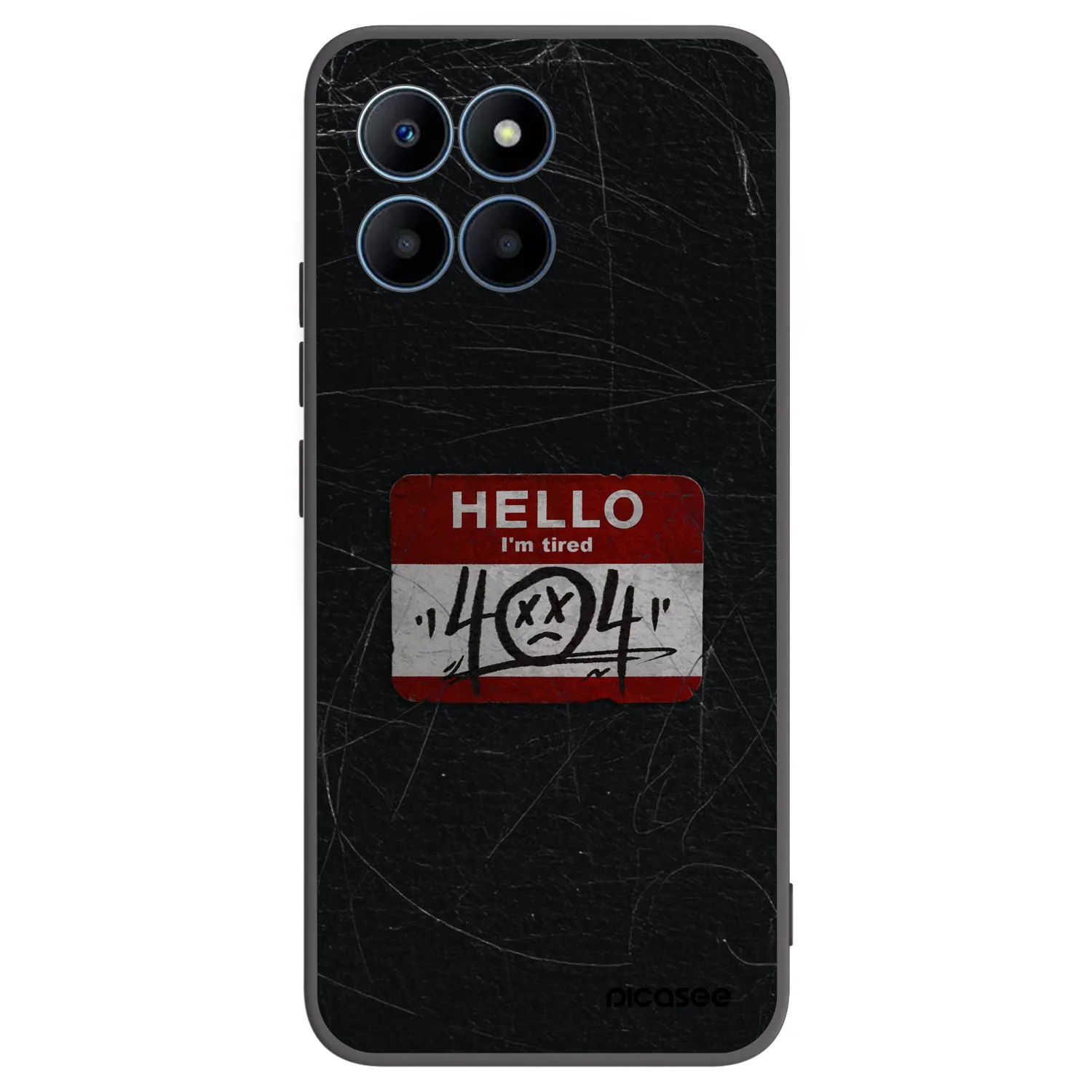 Picasee crna silikonska maskica za Honor 70 Lite - HELLO 404