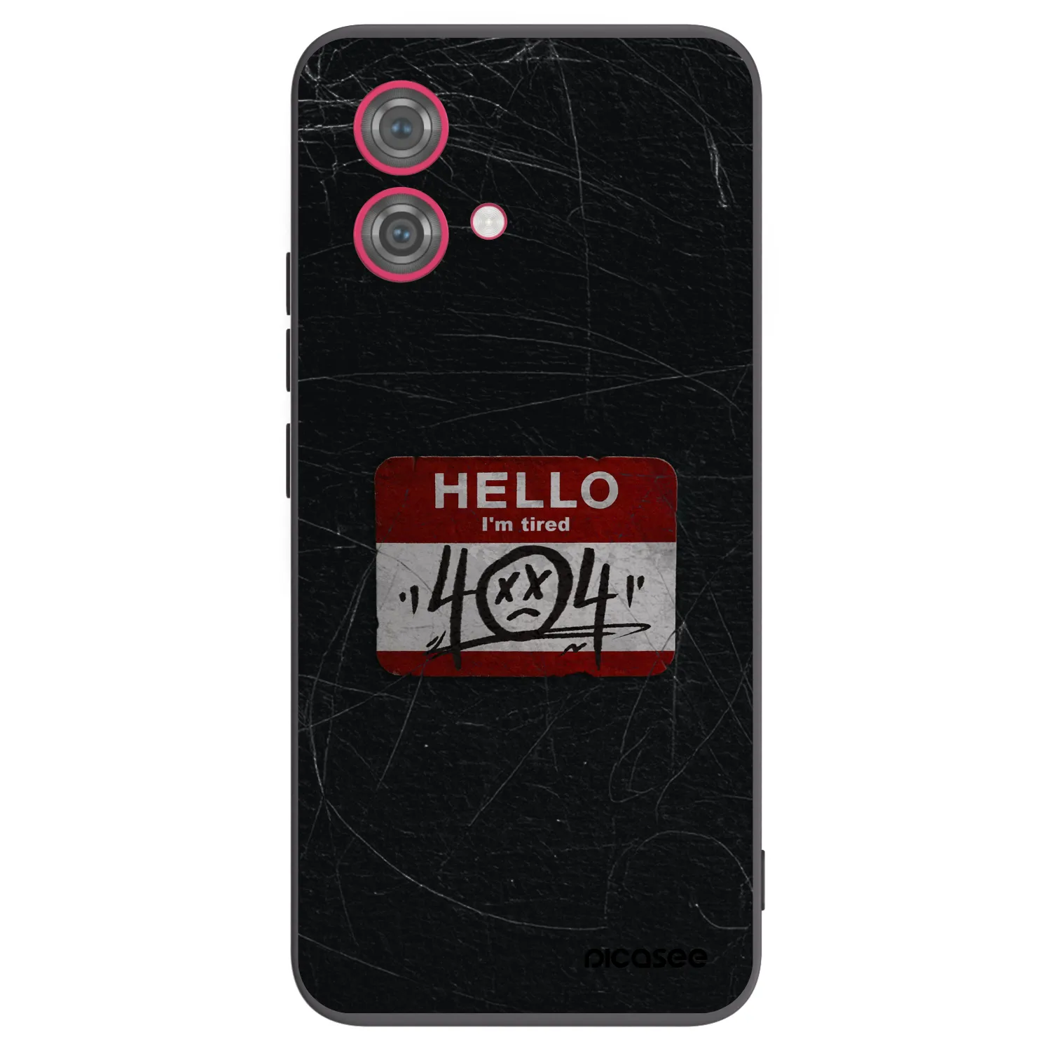 Picasee crna silikonska maskica za Motorola Moto G84 5G - HELLO 404