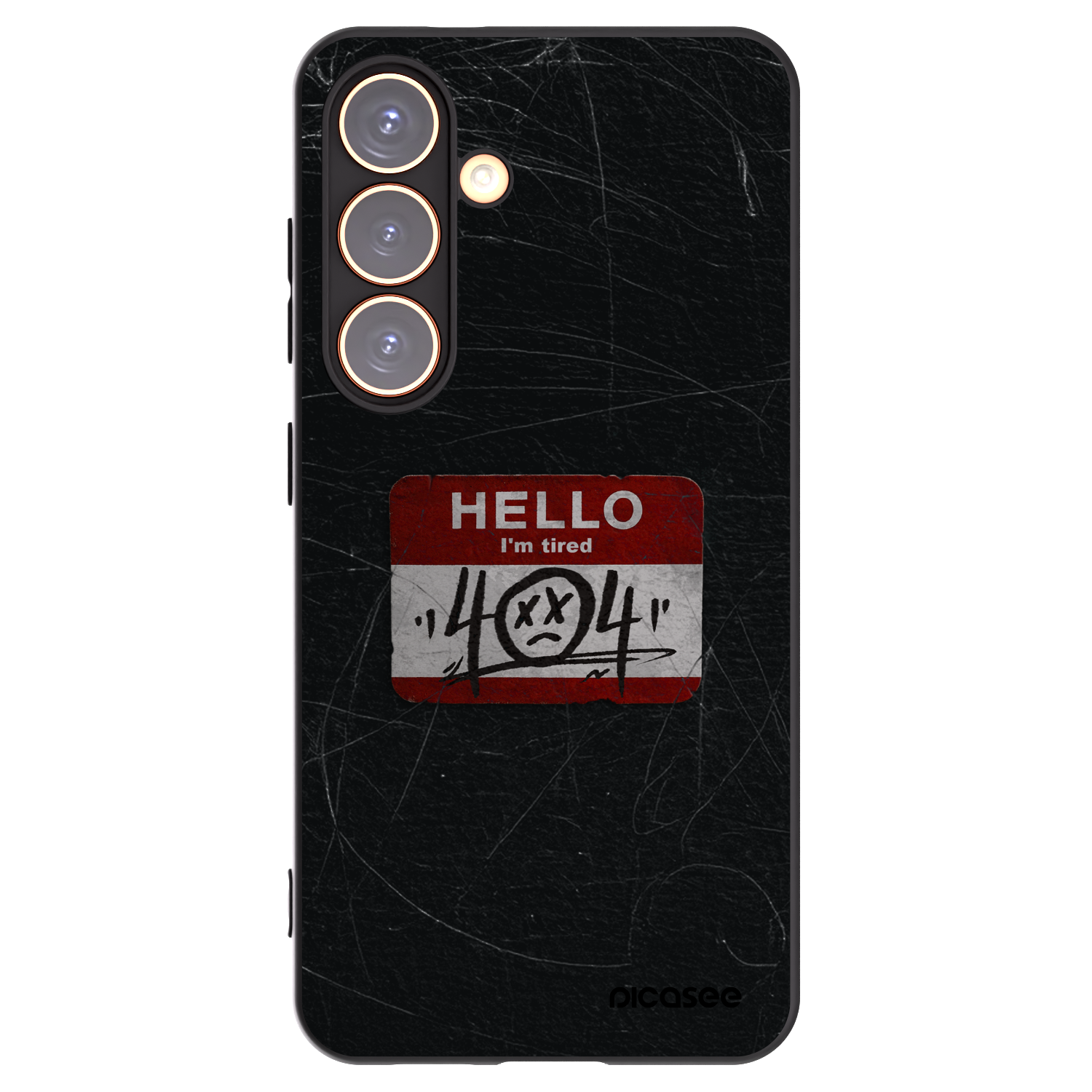 Picasee crna silikonska maskica za Samsung Galaxy S24 S921B 5G - HELLO 404