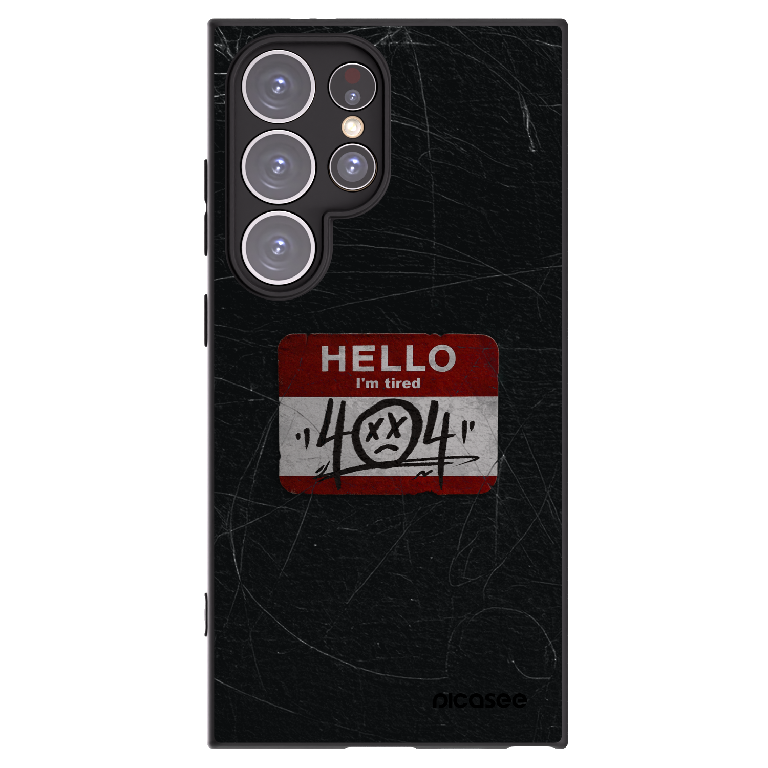 Picasee crna silikonska maskica za Samsung Galaxy S24 Ultra S928B 5G - HELLO 404