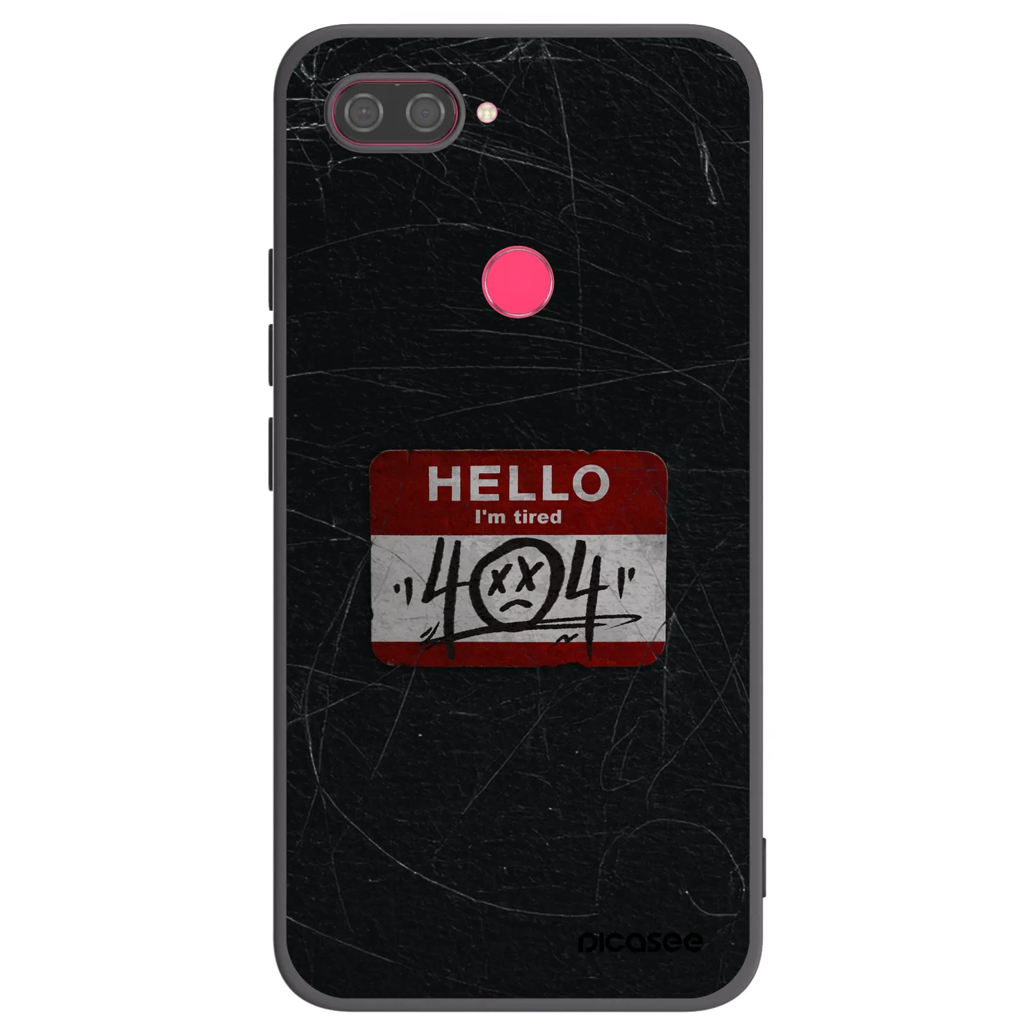 Picasee crna silikonska maskica za Xiaomi Mi 8 Lite - HELLO 404