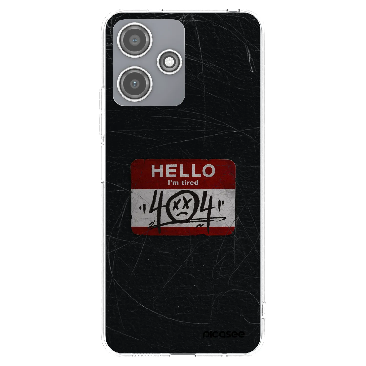 Picasee silikonska prozirna maskica za Xiaomi Redmi 12 5G - HELLO 404
