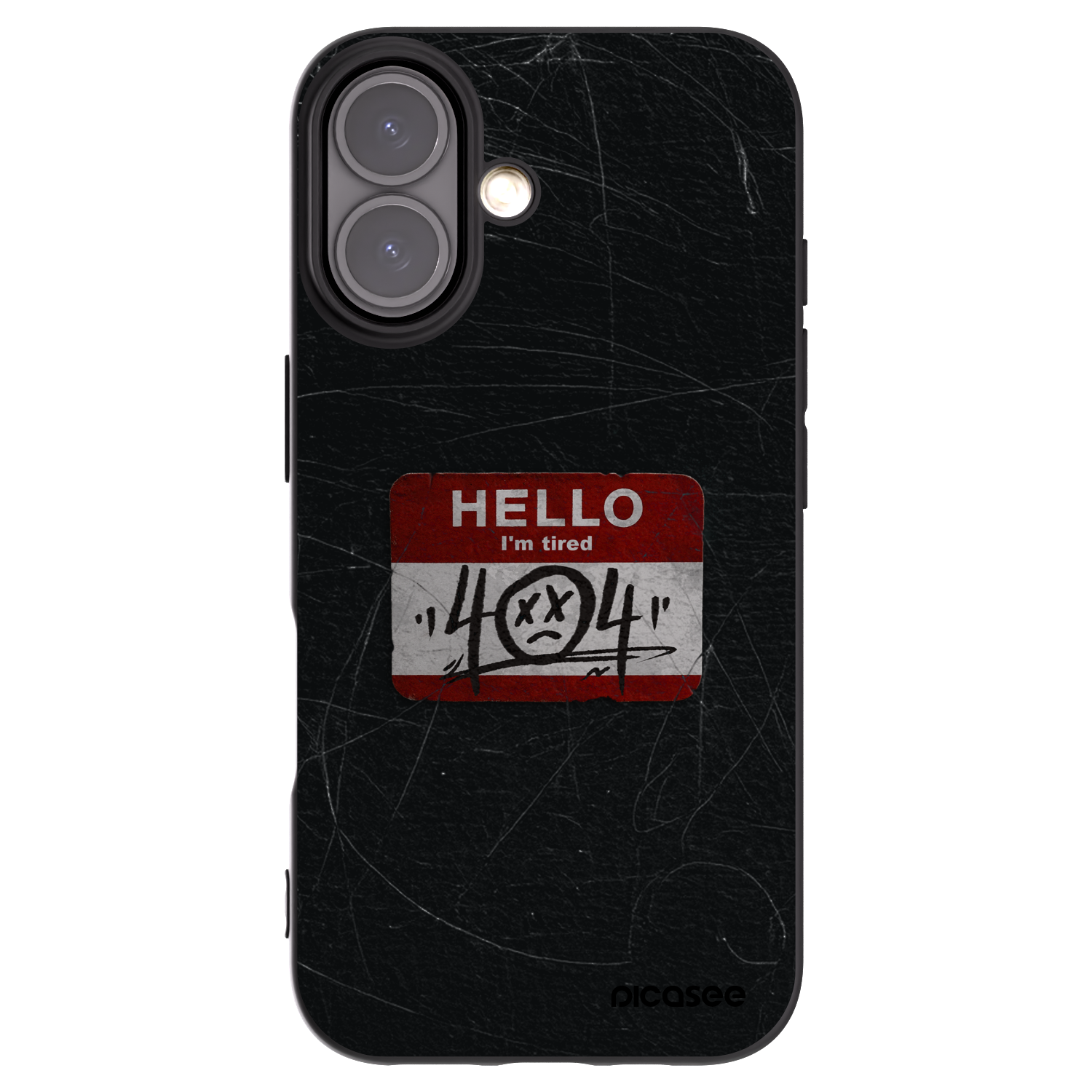 Picasee crna silikonska maskica za Apple iPhone 16 - HELLO 404