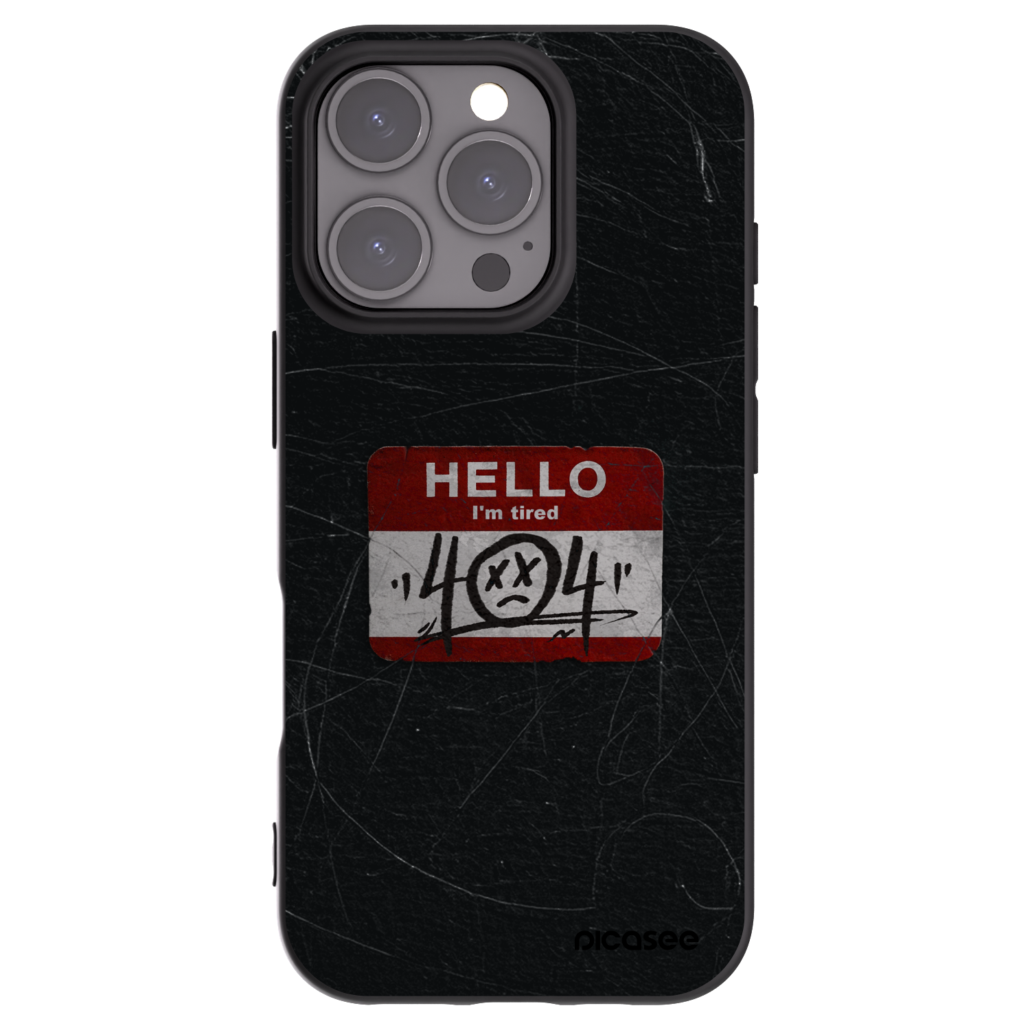 Picasee crna silikonska maskica za Apple iPhone 16 Pro - HELLO 404