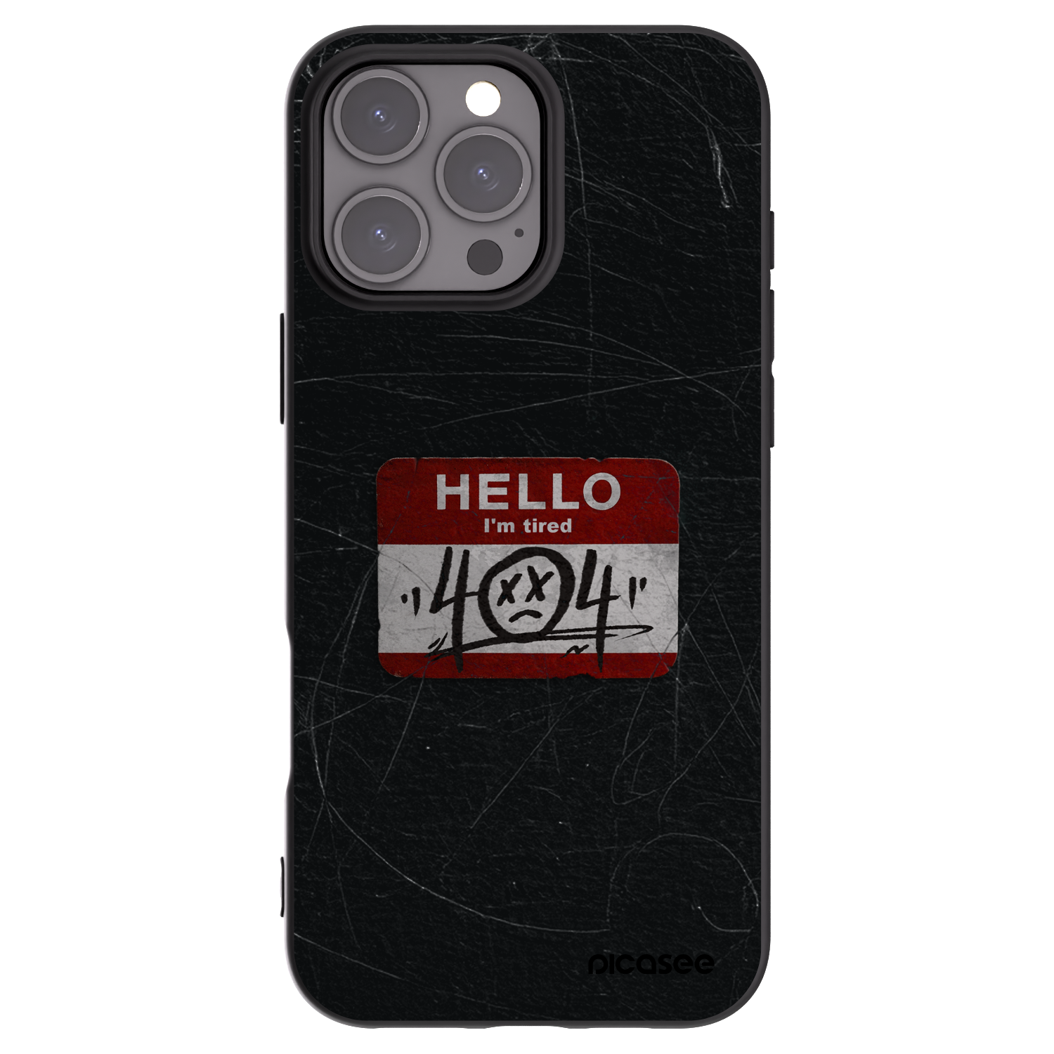 Picasee crna silikonska maskica za Apple iPhone 16 Pro Max - HELLO 404