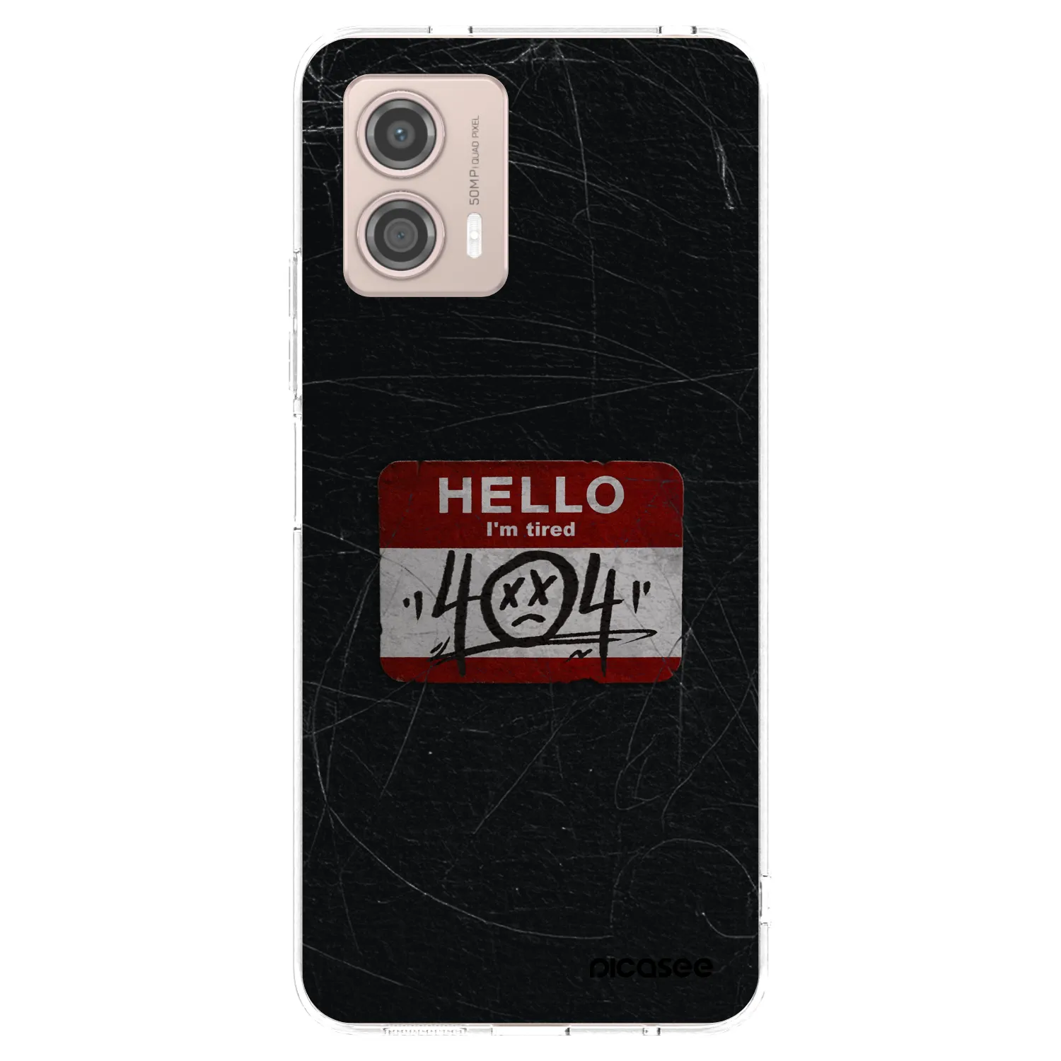 Picasee silikonska prozirna maskica za Motorola Moto G53 5G - HELLO 404