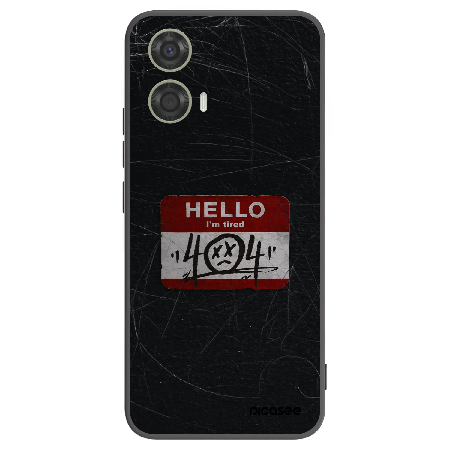 Picasee crna silikonska maskica za Motorola Moto G24 - HELLO 404