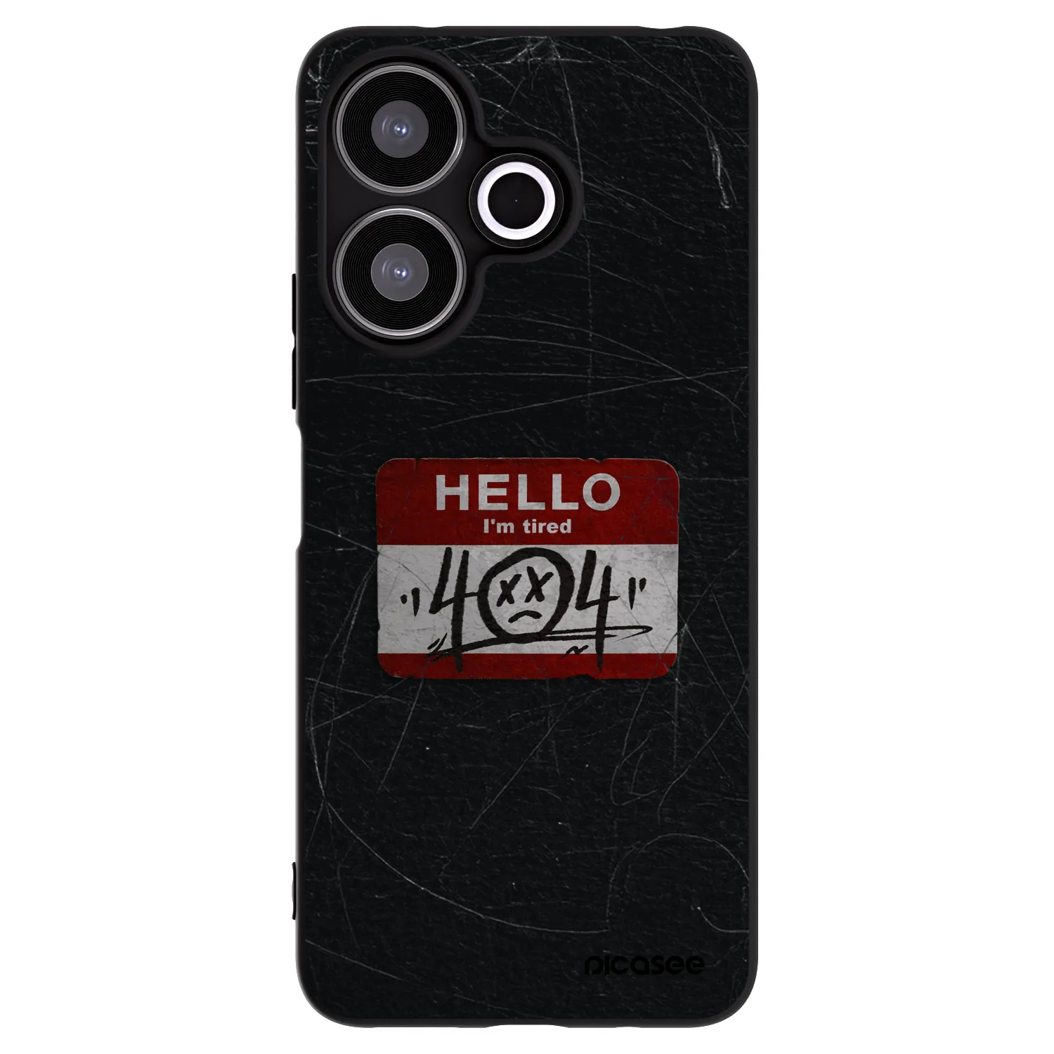 Picasee crna silikonska maskica za Xiaomi Redmi 13 4G - HELLO 404