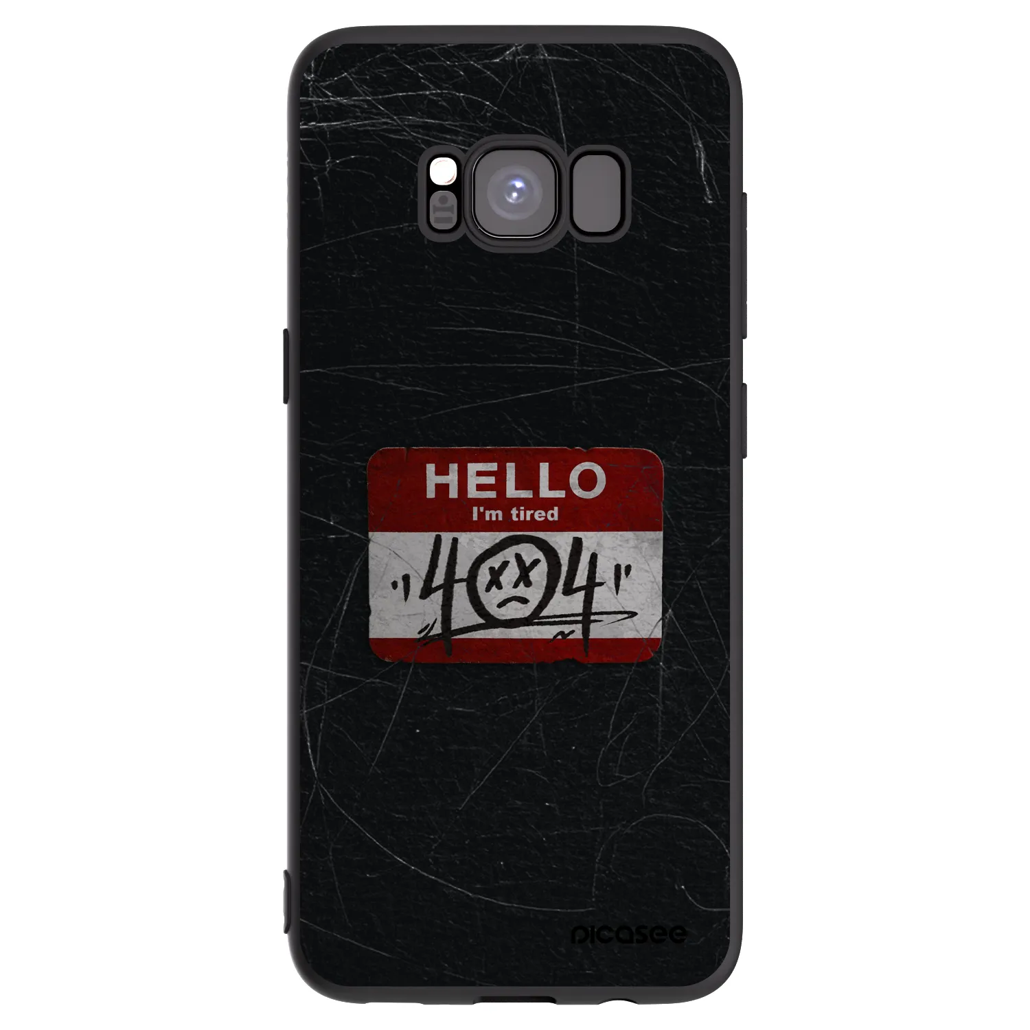 Picasee crna silikonska maskica za Samsung Galaxy S8 G950F - HELLO 404