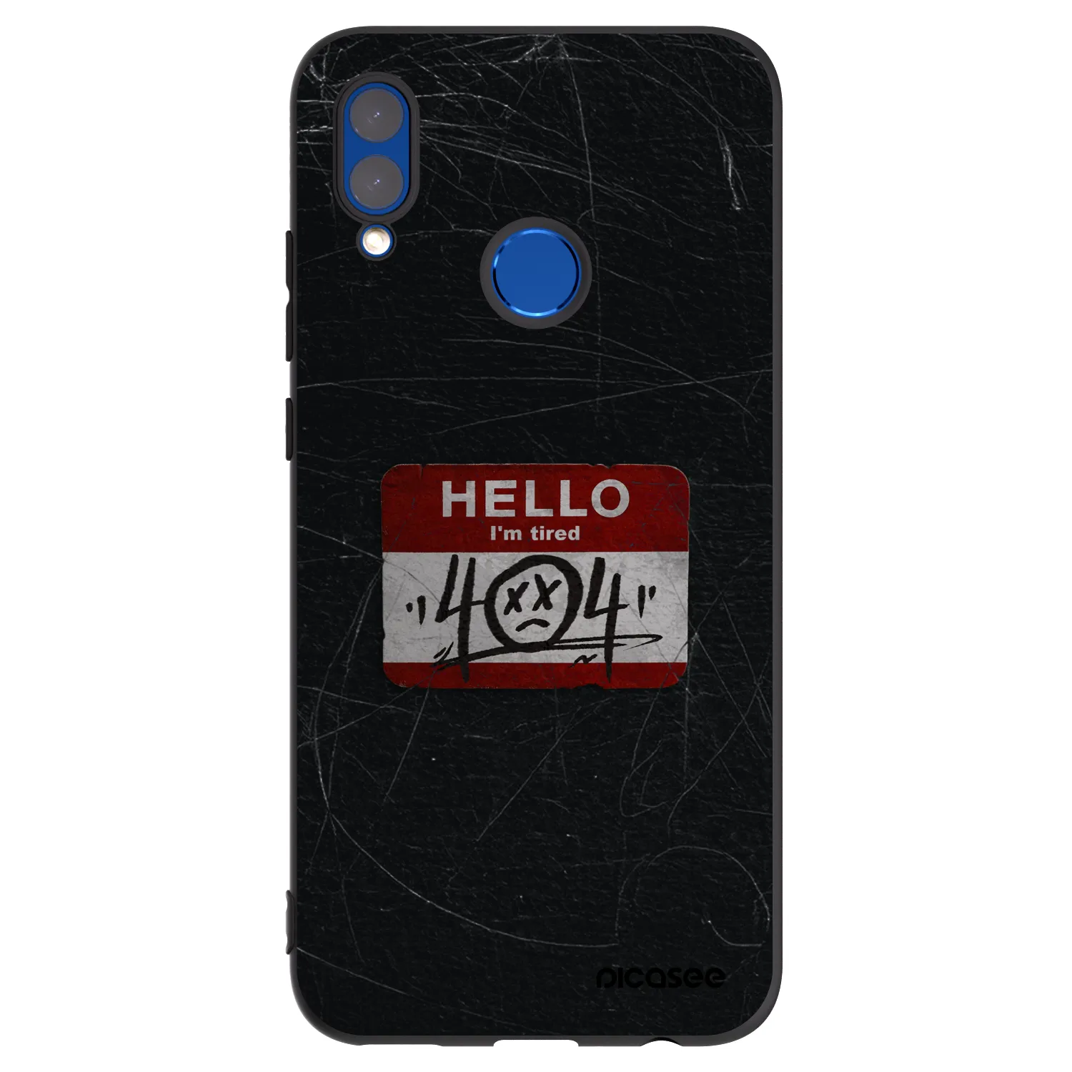 Picasee crna silikonska maskica za Honor 10 Lite - HELLO 404