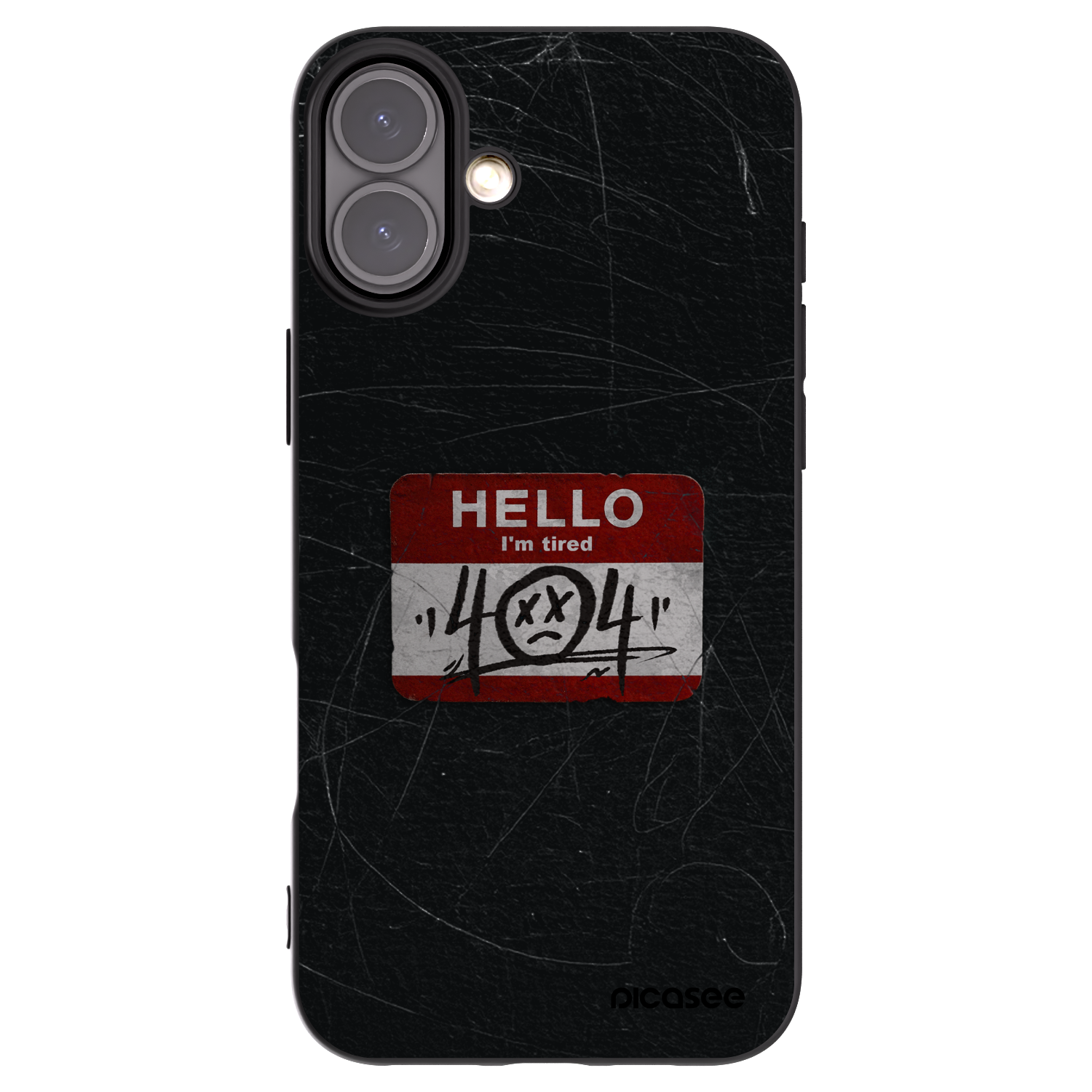 Picasee crna silikonska maskica za Apple iPhone 16 Plus - HELLO 404