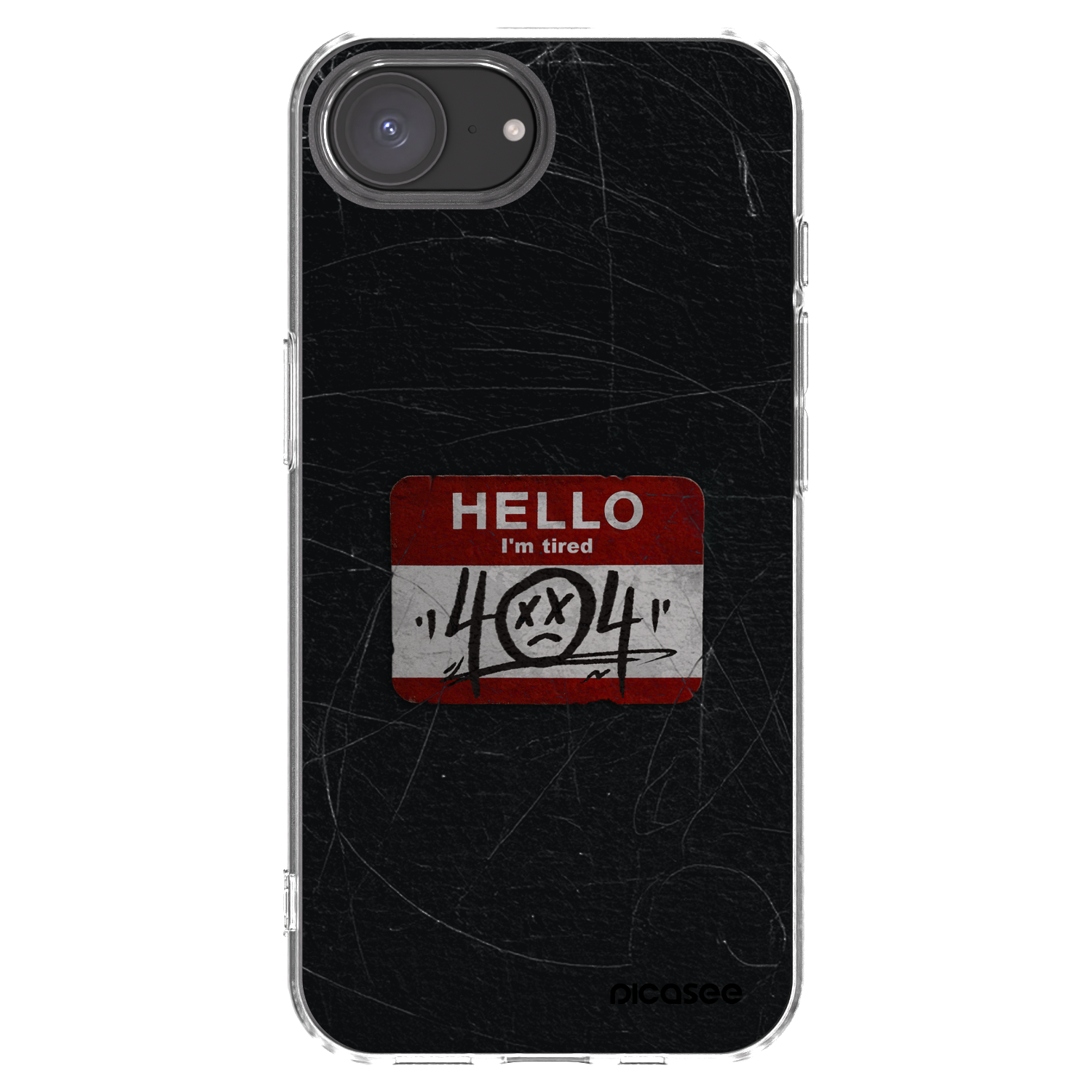 Picasee silikonska prozirna maskica za Apple iPhone 16e - HELLO 404
