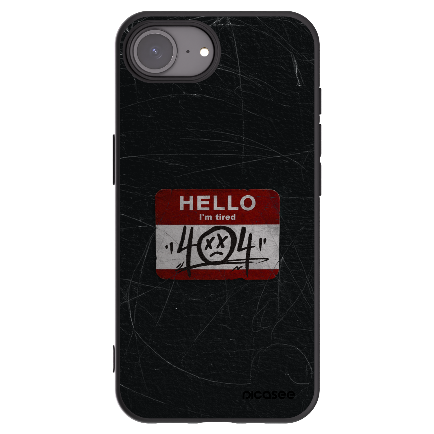 Picasee crna silikonska maskica za Apple iPhone 16e - HELLO 404