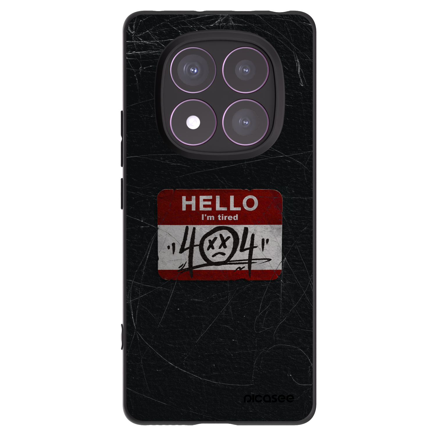 Picasee crna silikonska maskica za Xiaomi Redmi Note 14 Pro 4G - HELLO 404