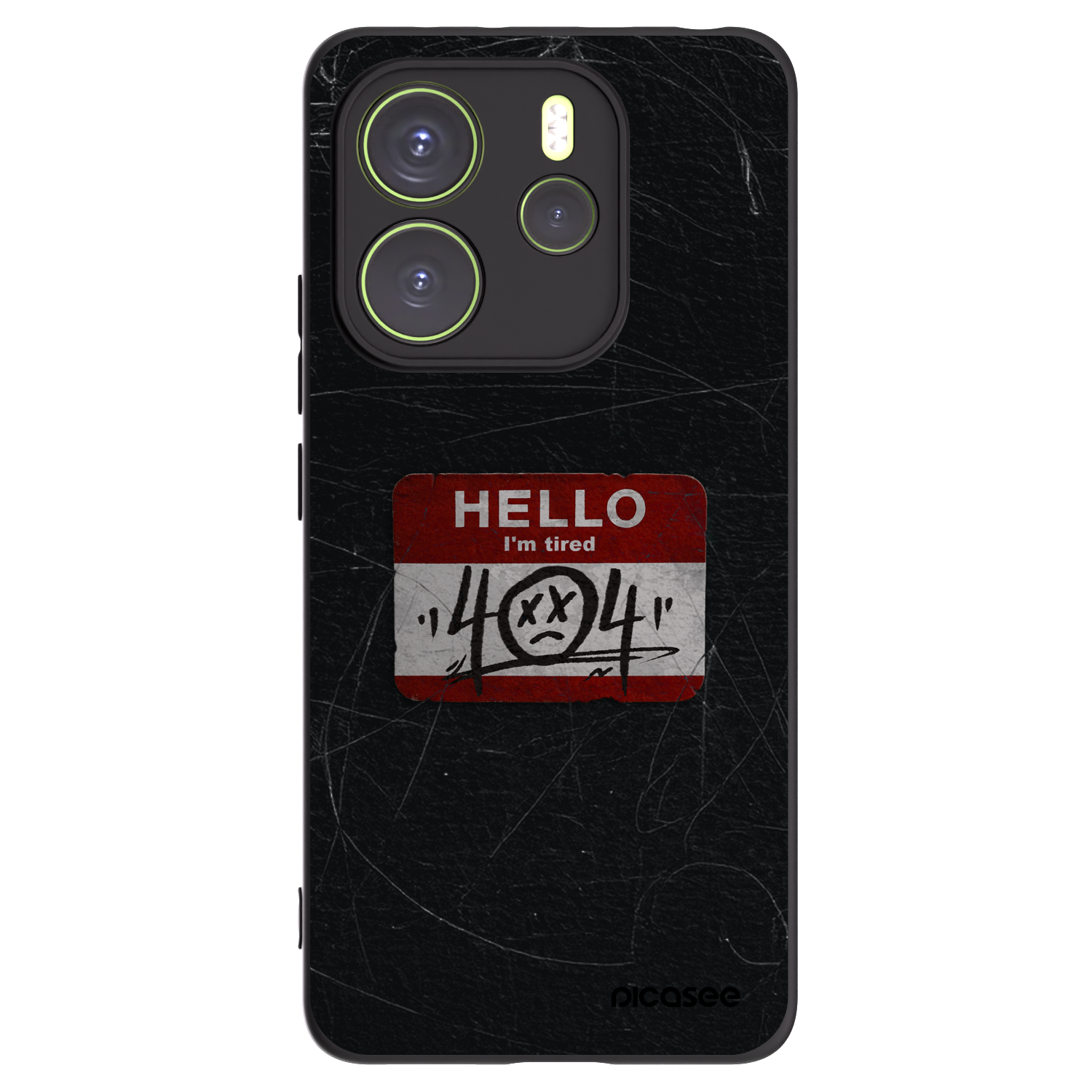 Picasee crna silikonska maskica za Xiaomi Redmi Note 14 4G - HELLO 404
