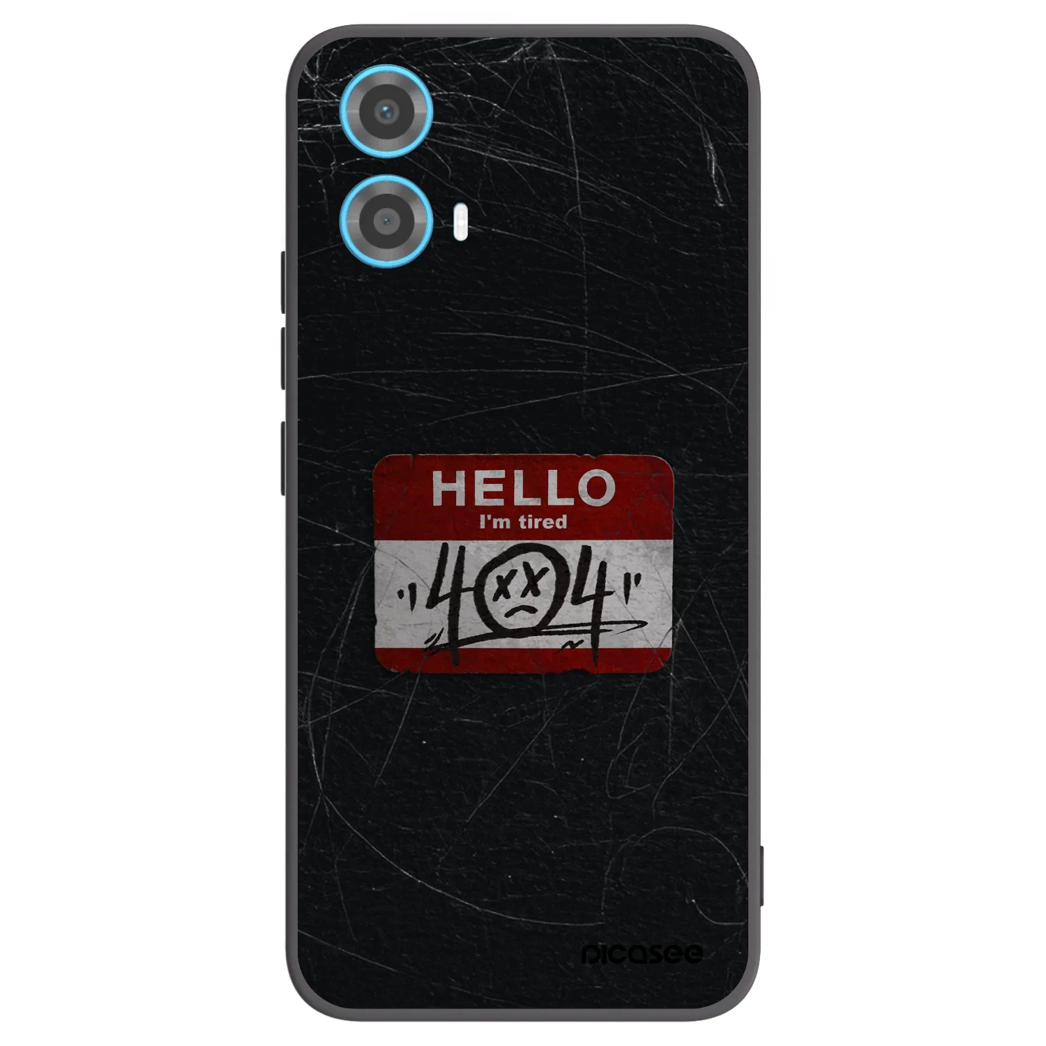 Picasee crna silikonska maskica za Motorola Moto G34 5G - HELLO 404
