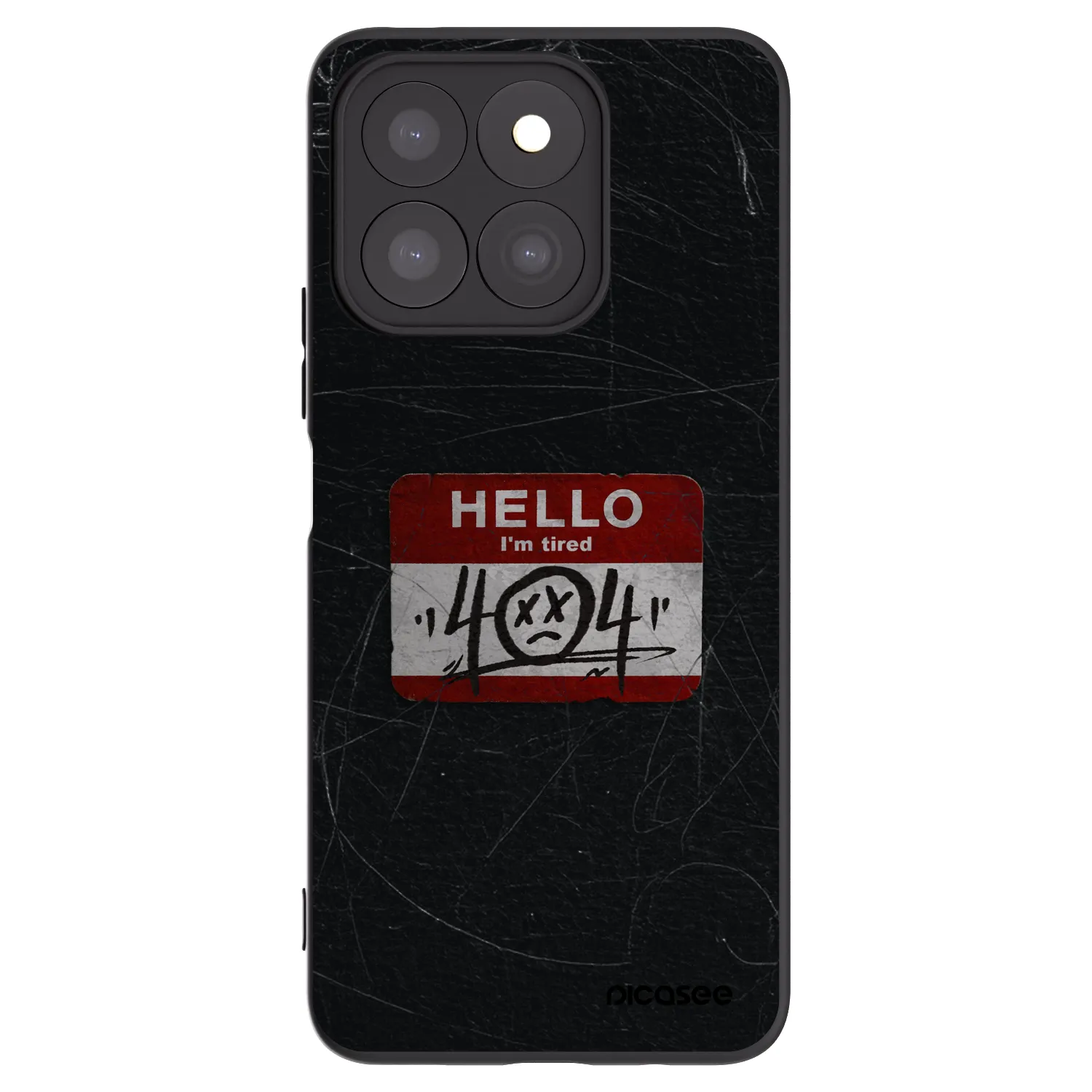 Picasee crna silikonska maskica za Honor X8c - HELLO 404