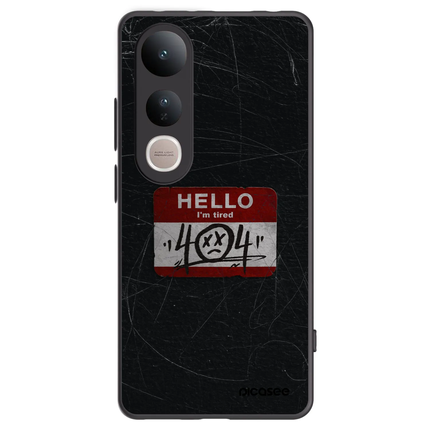 Picasee crna silikonska maskica za Vivo V50 Lite 5G - HELLO 404