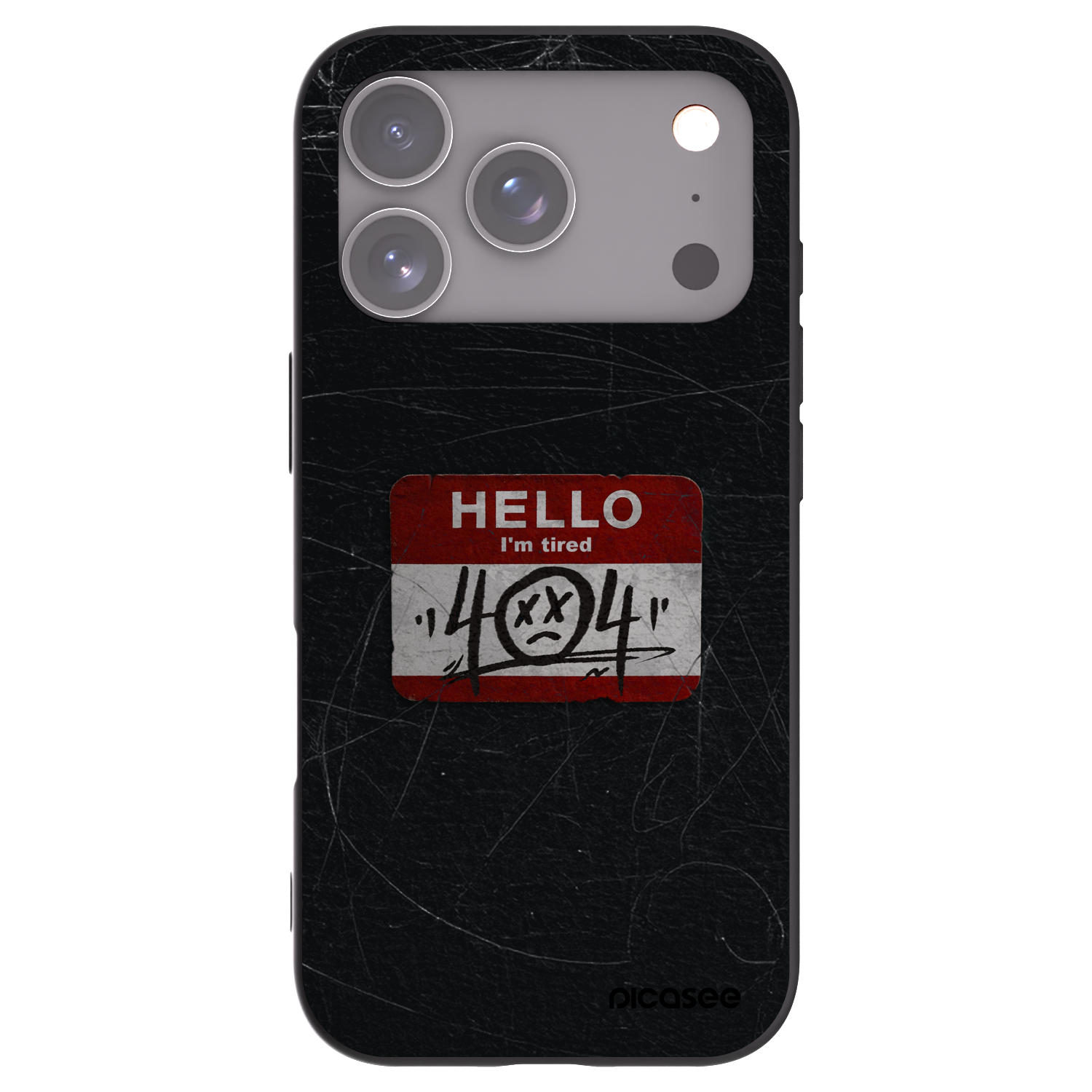 Picasee crna silikonska maskica za Apple iPhone 17 Pro - HELLO 404
