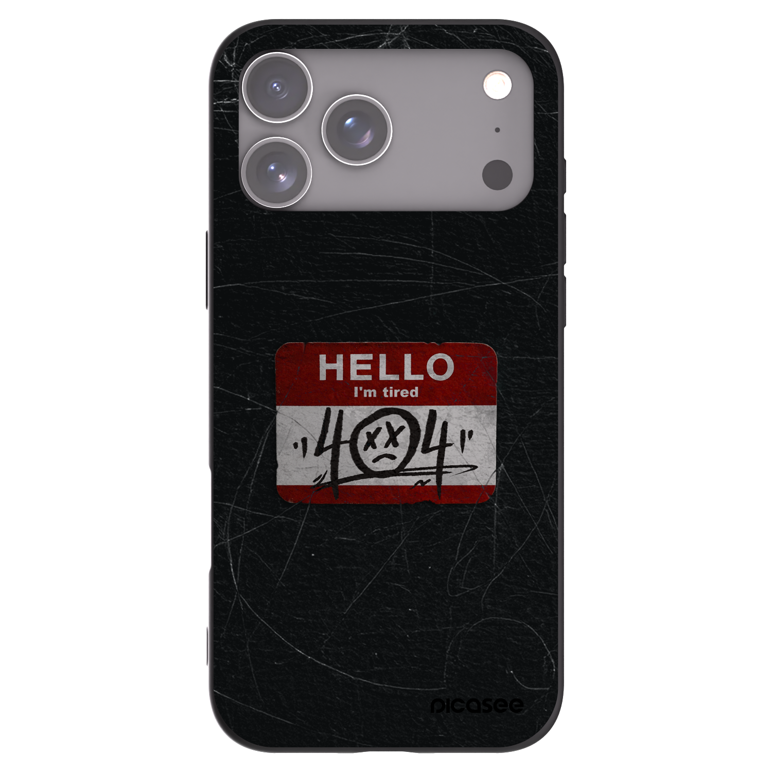 Picasee crna silikonska maskica za Apple iPhone 17 Pro Max - HELLO 404