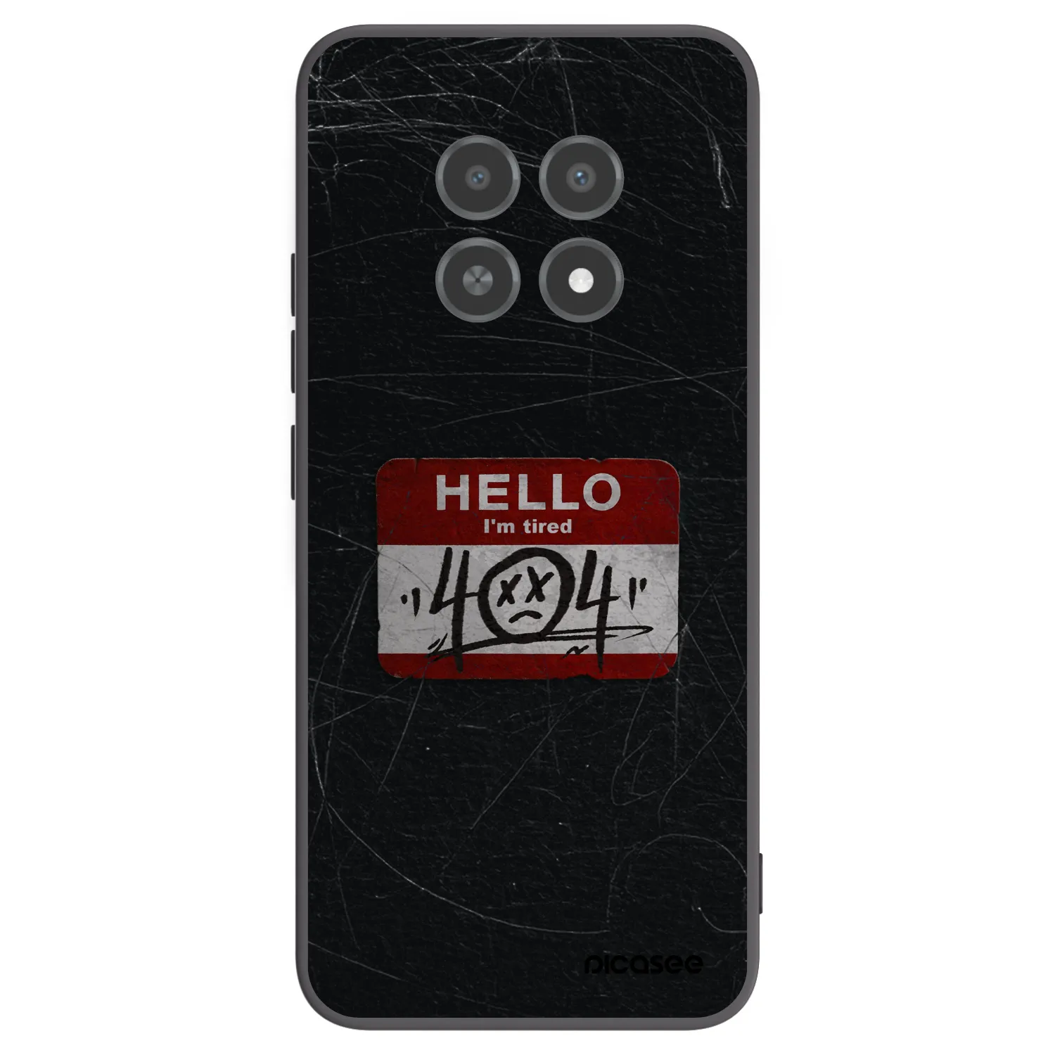 Picasee crna silikonska maskica za Realme 12X - HELLO 404