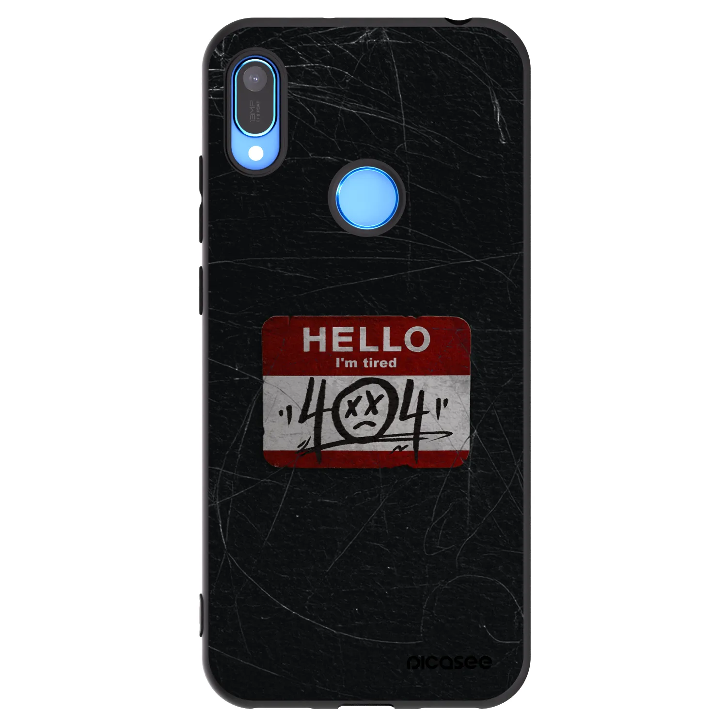 Picasee crna silikonska maskica za Huawei Y6 2019 - HELLO 404