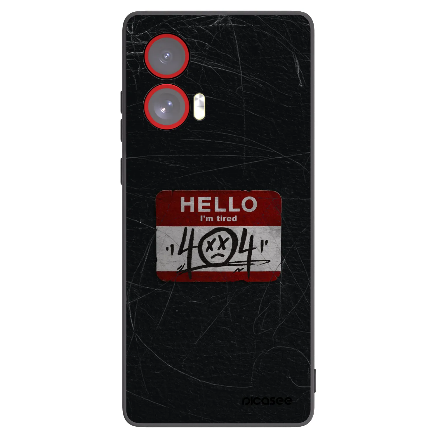 Picasee crna silikonska maskica za Motorola Edge 50 Fusion - HELLO 404