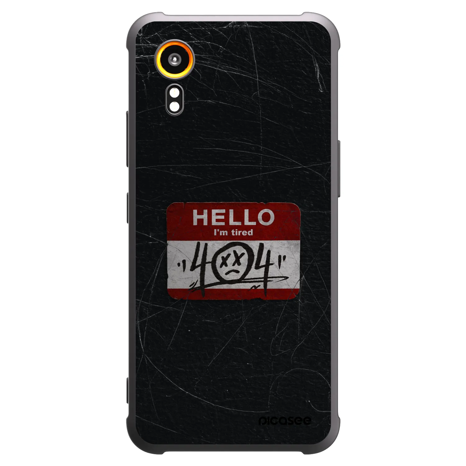 Picasee crna silikonska maskica za Samsung Galaxy Xcover 7 - HELLO 404