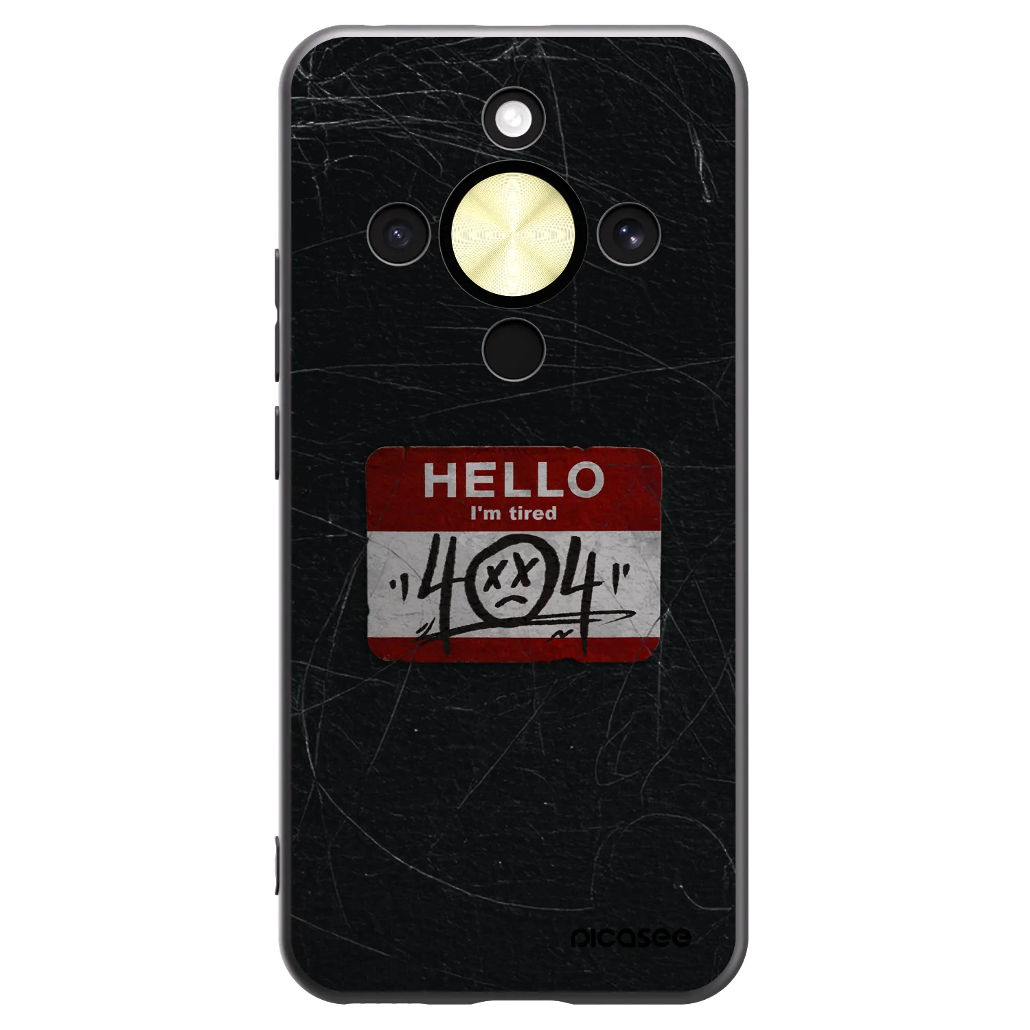 Picasee crna silikonska maskica za Honor Magic8 Lite 5G - HELLO 404