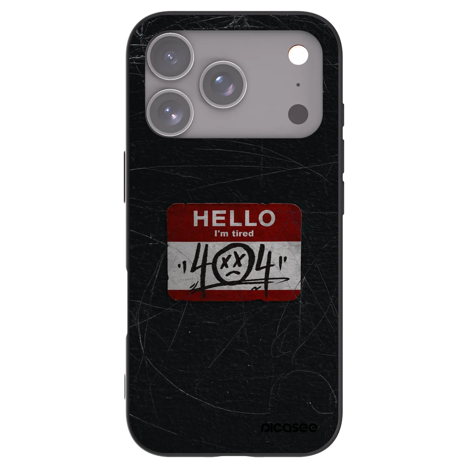 Picasee crna silikonska maskica za Apple iPhone 18 Pro - HELLO 404